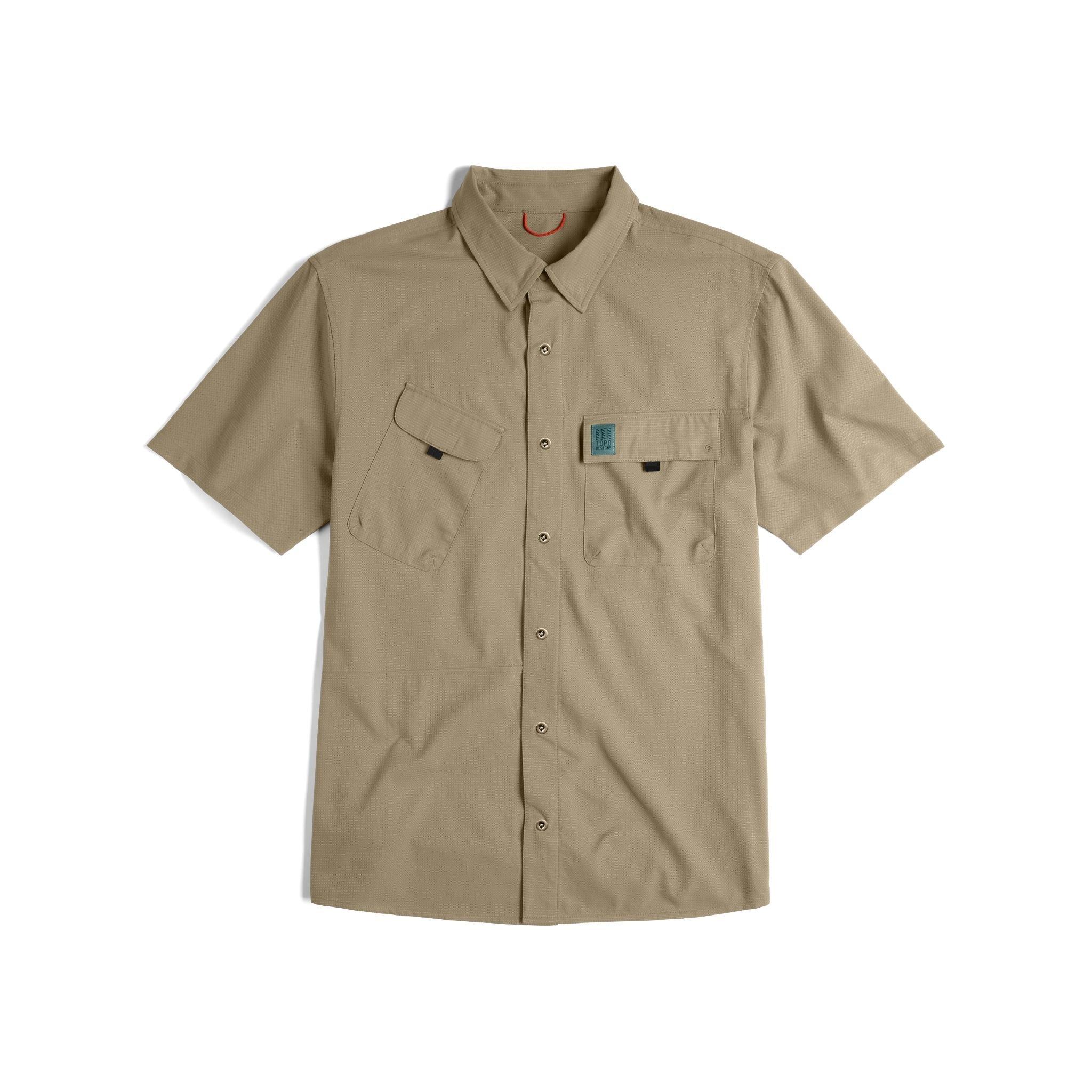 Merino Wool and Linen Short Sleeve Button-Down Shirt | Sage Green Product Image