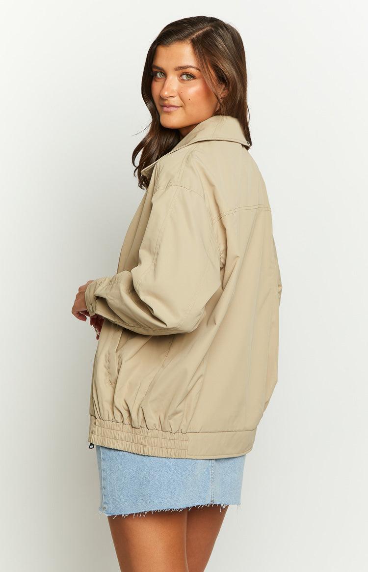 Gabbi Fawn Windbreaker Bomber Jacket Product Image