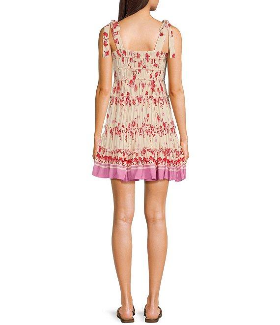 C&V Chelsea & Violet Tie Shoulder Floral Print Dress Product Image