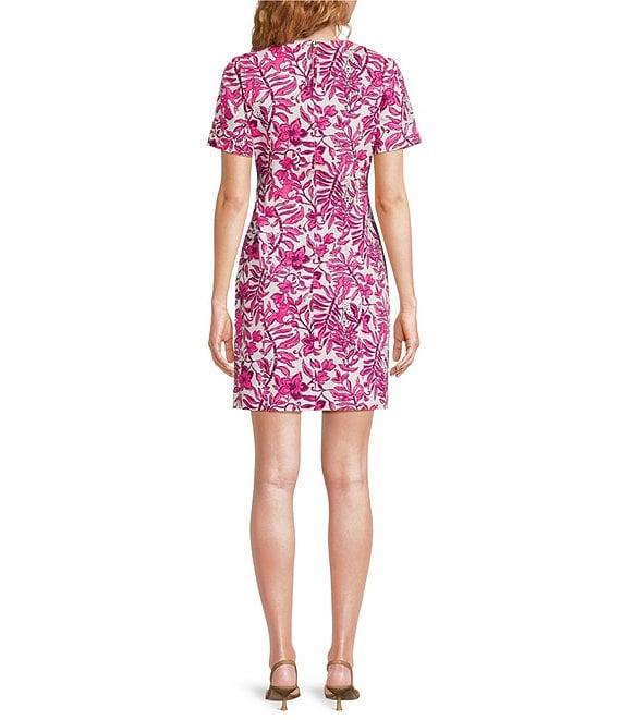 Lilly Pulitzer Mila Dobby Elderflower Print Crew Neck Short Sleeve Dress Product Image