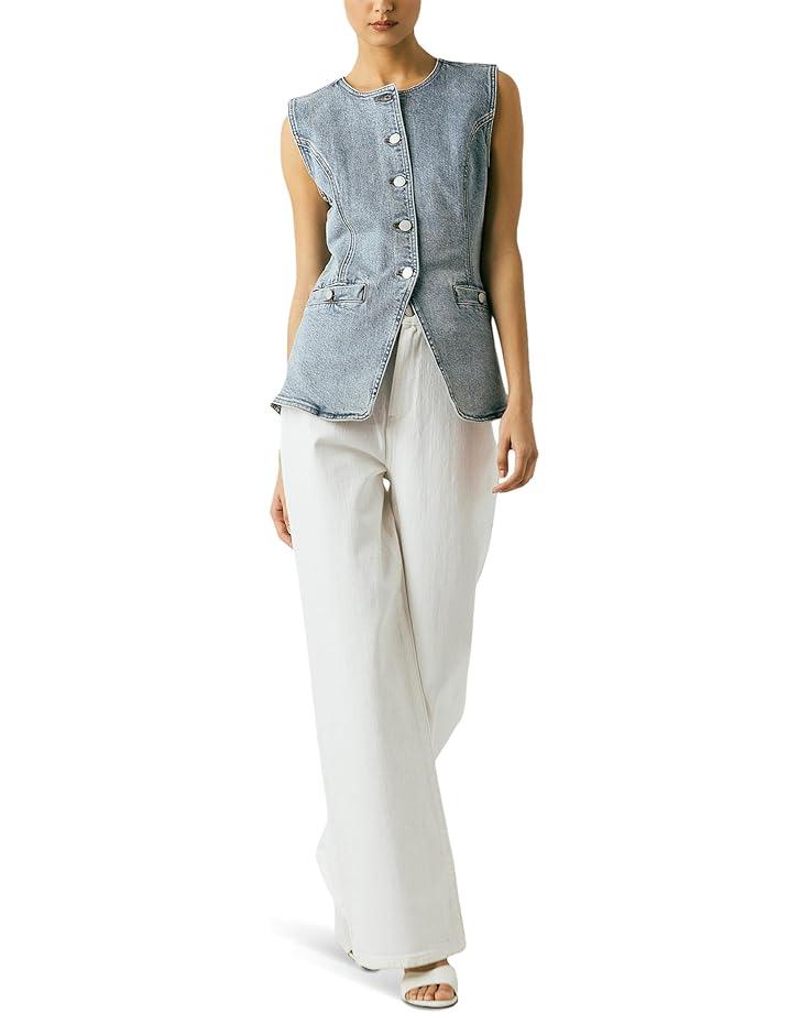 Crewneck Cutaway Vest - Tencel Twill Product Image