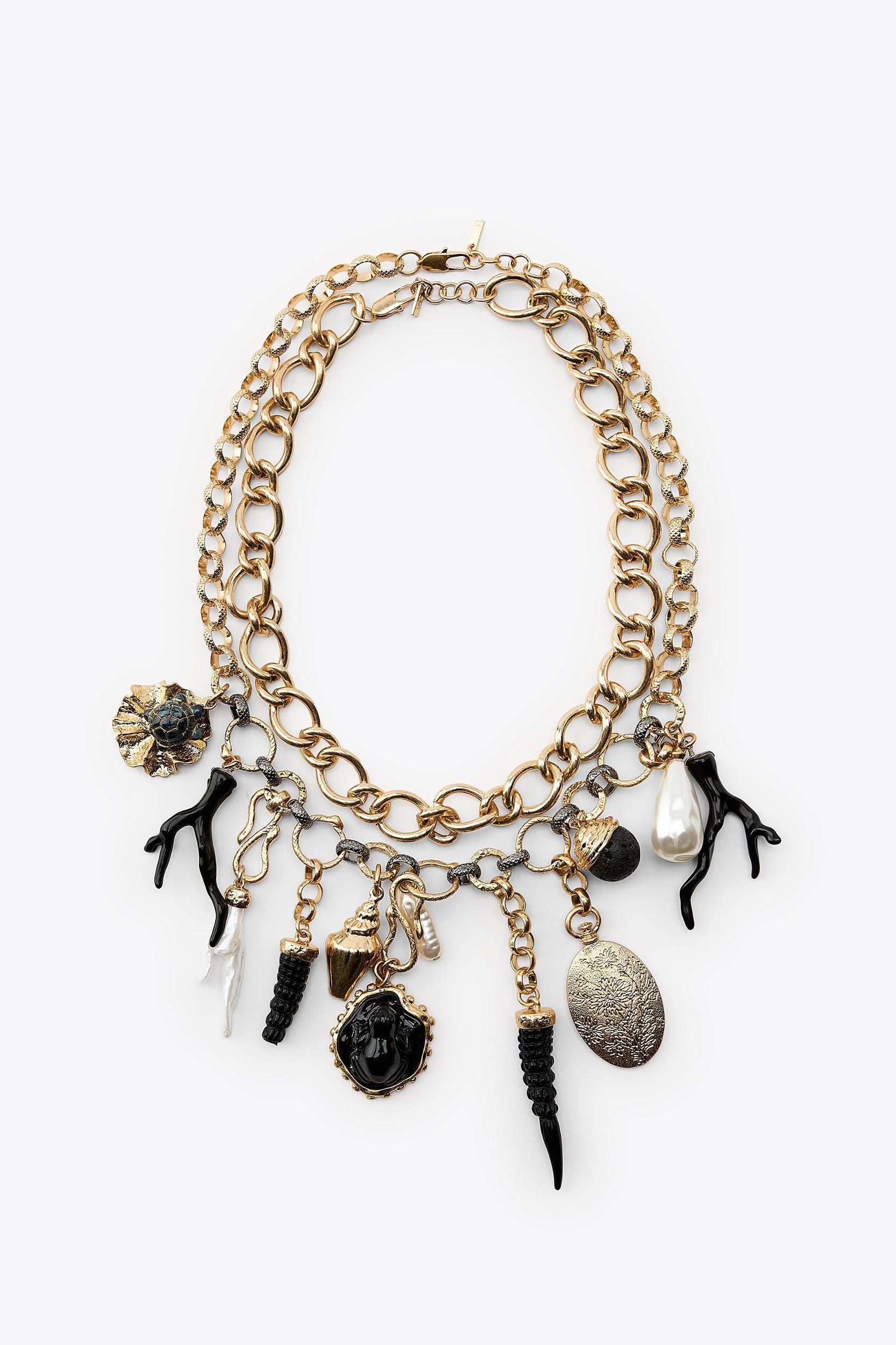 PACK OF 2 MEDALLION AND CHARM NECKLACES Product Image