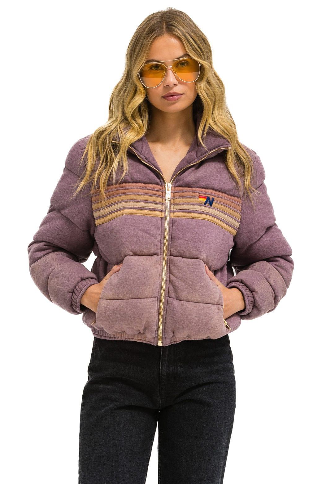 5 STRIPE FADED APRES JACKET - FADED MOCHA Female Product Image