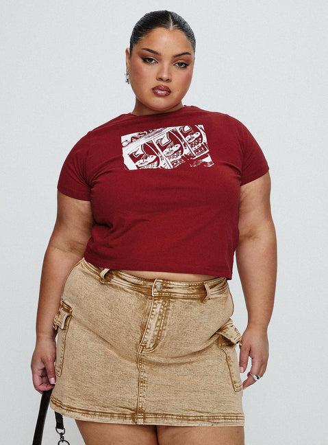 You Do You Tee Red Curve Product Image