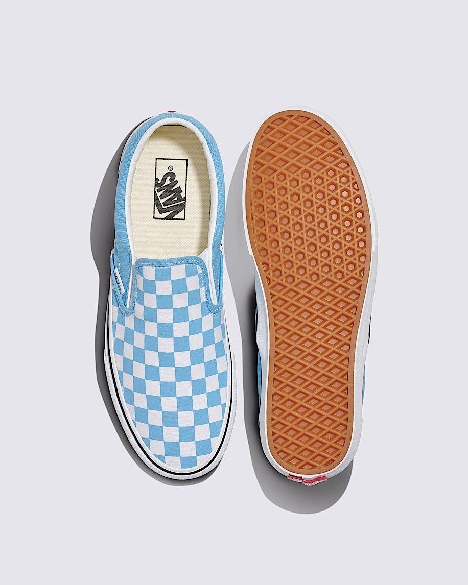 Classic Slip-On Checkerboard Shoe in Heritage Blue / White| Vans US Product Image