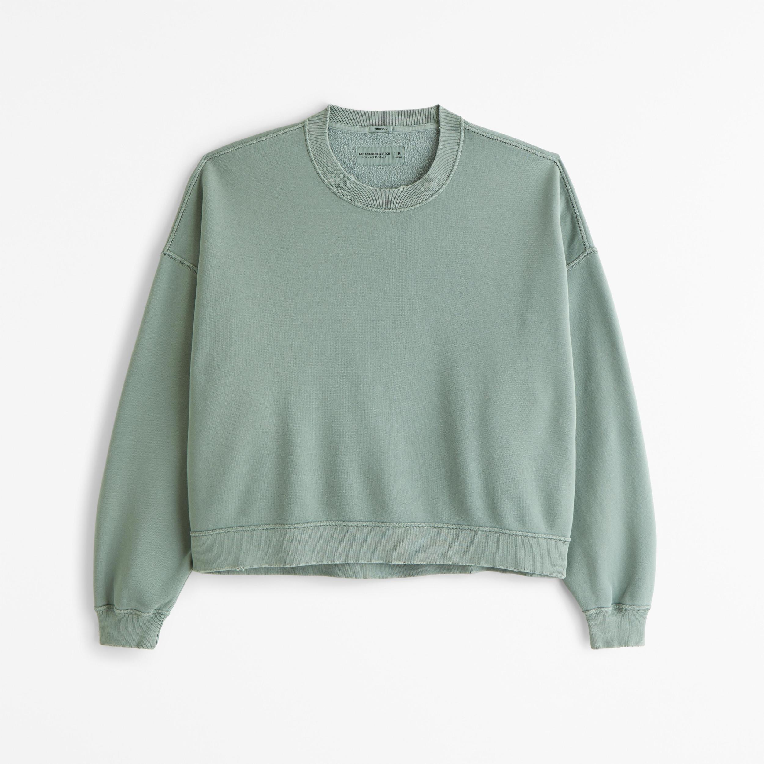 Cropped Essential Crew Sweatshirt Product Image