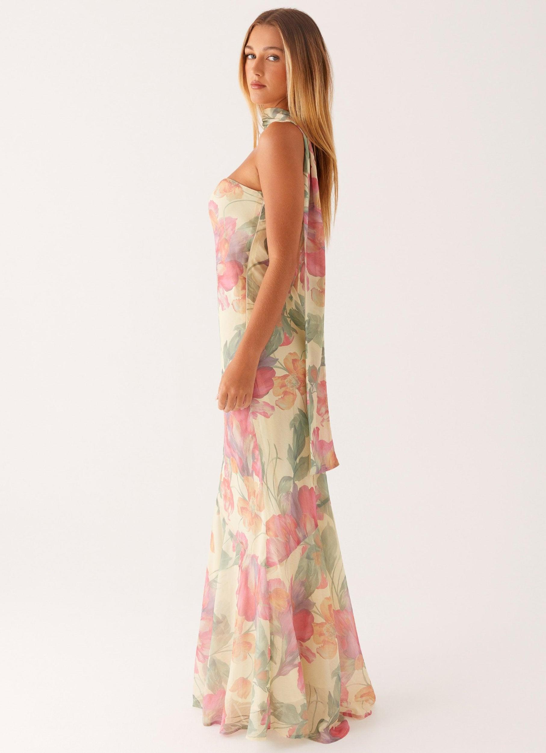 Under The Pagoda Maxi Dress - Yellow Peony Product Image