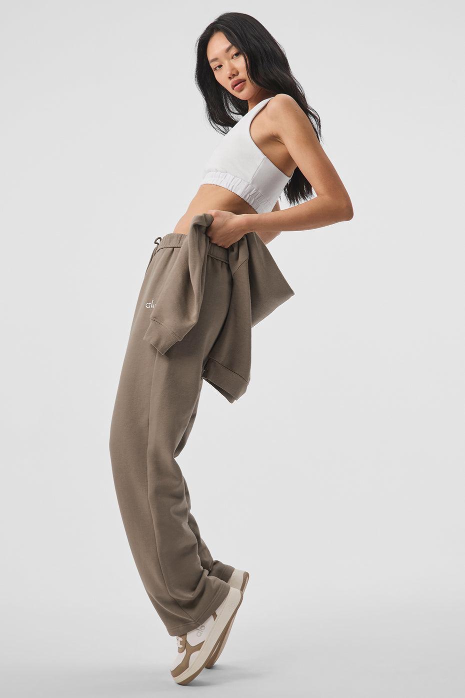 Scoop Neck Sweatshirt Bra - White Female Product Image