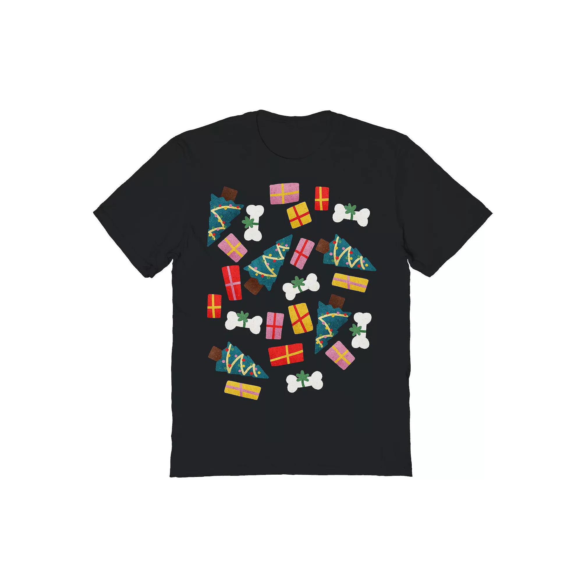 Men's For Dogs Christmas Graphic Tee, Size: XXL, Black Product Image