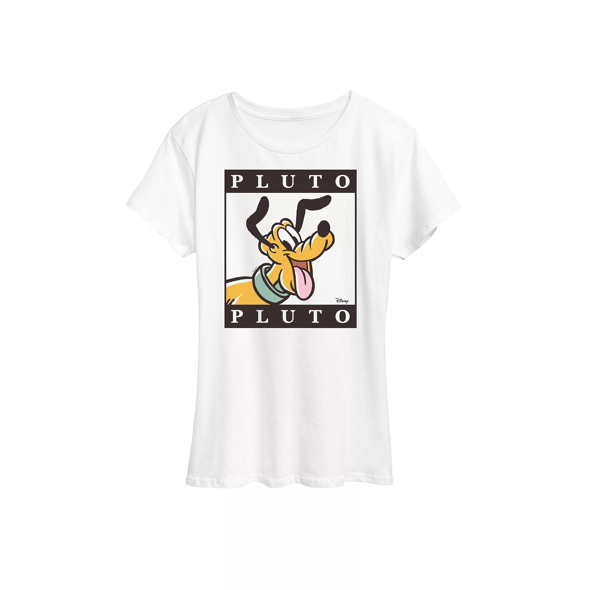 Disney's Pluto Women's Type Block Graphic Tee,  Product Image
