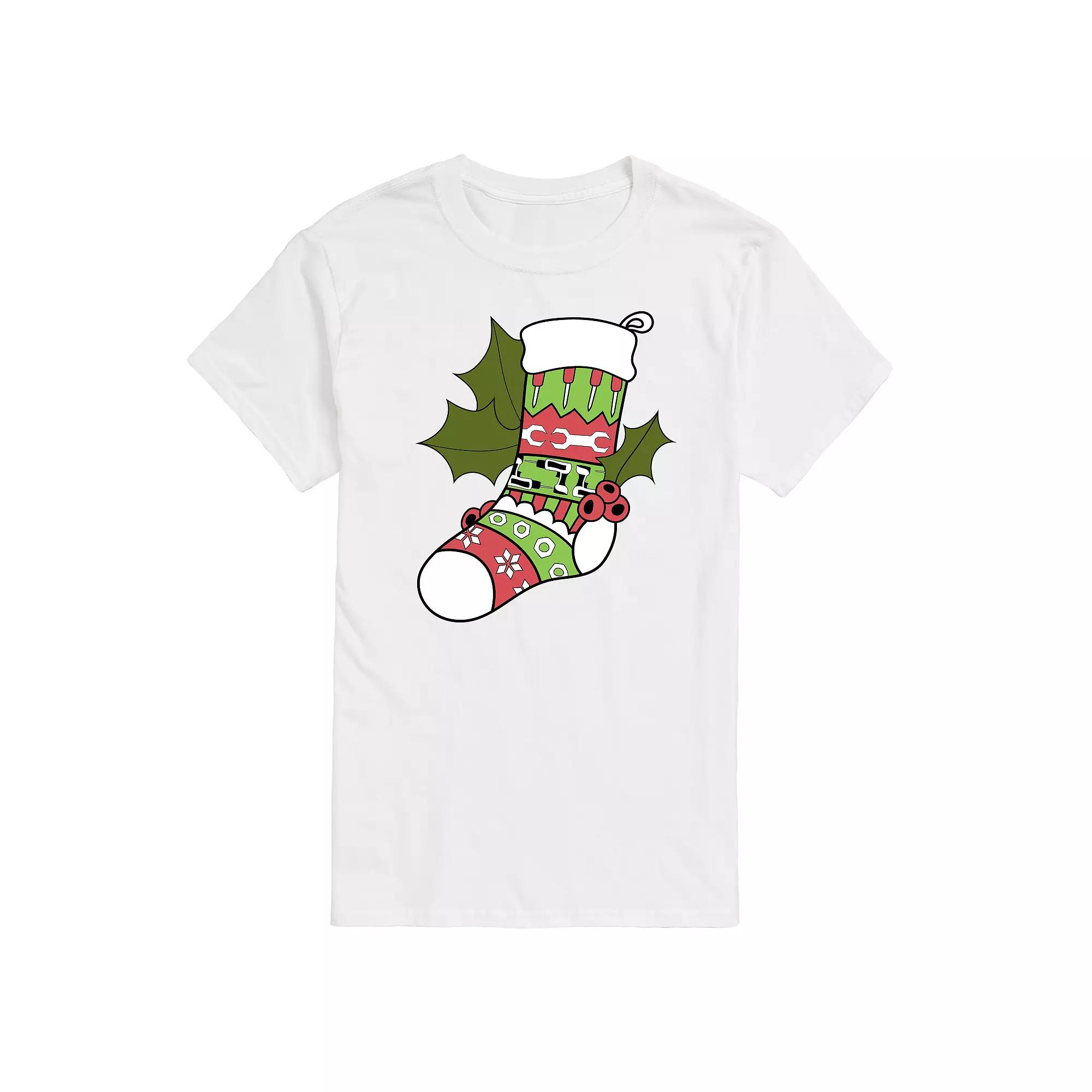 Big & Tall Fair Isle Tool Stocking Graphic Tee, Men's,  Product Image