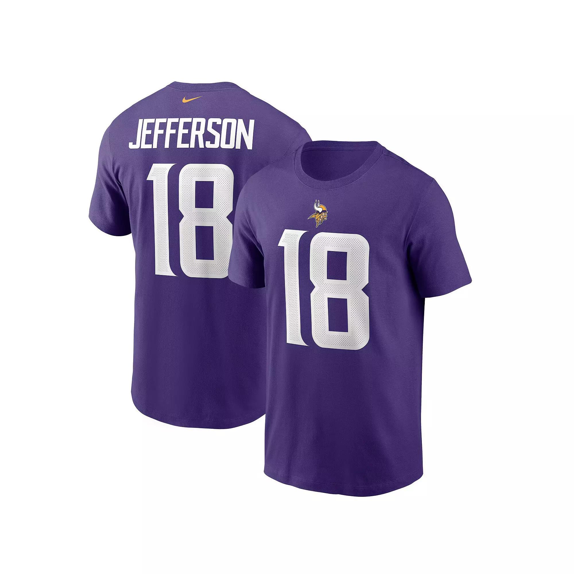 Men's Nike Justin Jefferson Purple Minnesota Vikings Player Name & Number T-Shirt,  Product Image