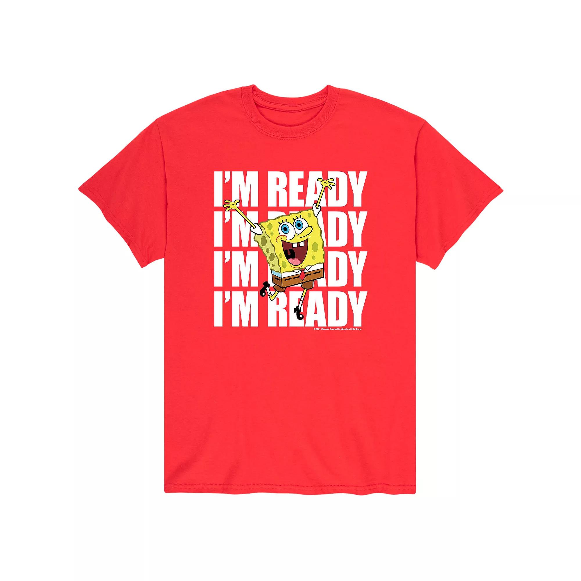 Men's SpongeBob Im Ready Tee,  Product Image