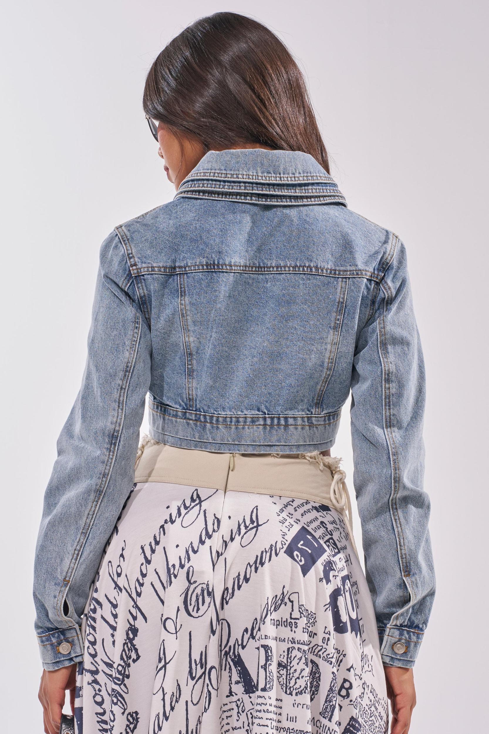 NO REPEATS LAYERED DENIM JACKET Product Image