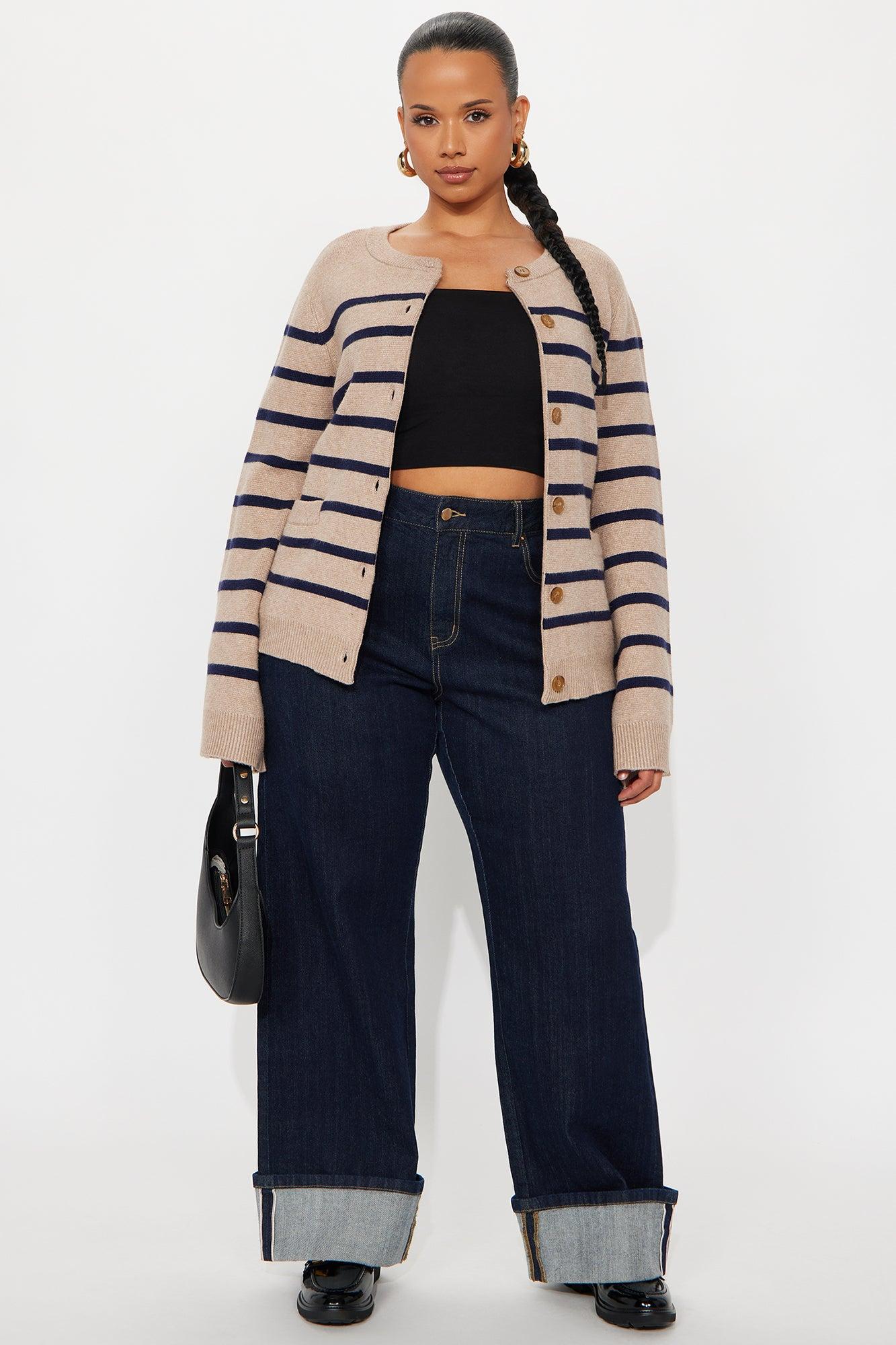 Grace Bell Sleeve Cardigan - Taupe/combo Female Product Image