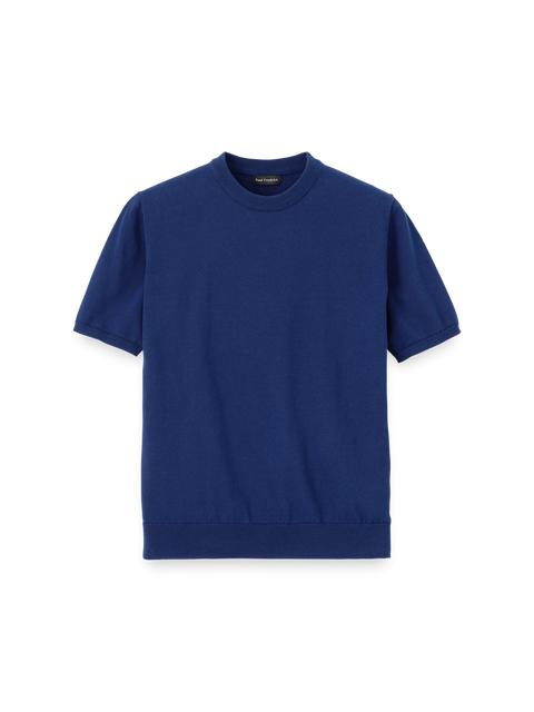 Supima Cotton Crew Neck Sweater - Navy Product Image