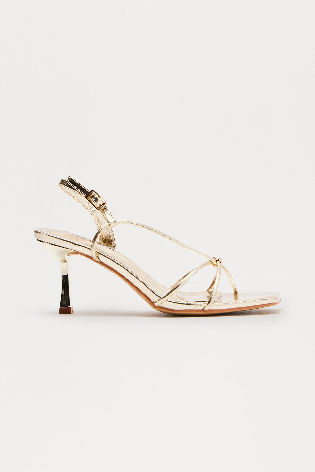 Saja Slingback Heels - Gold Female Product Image