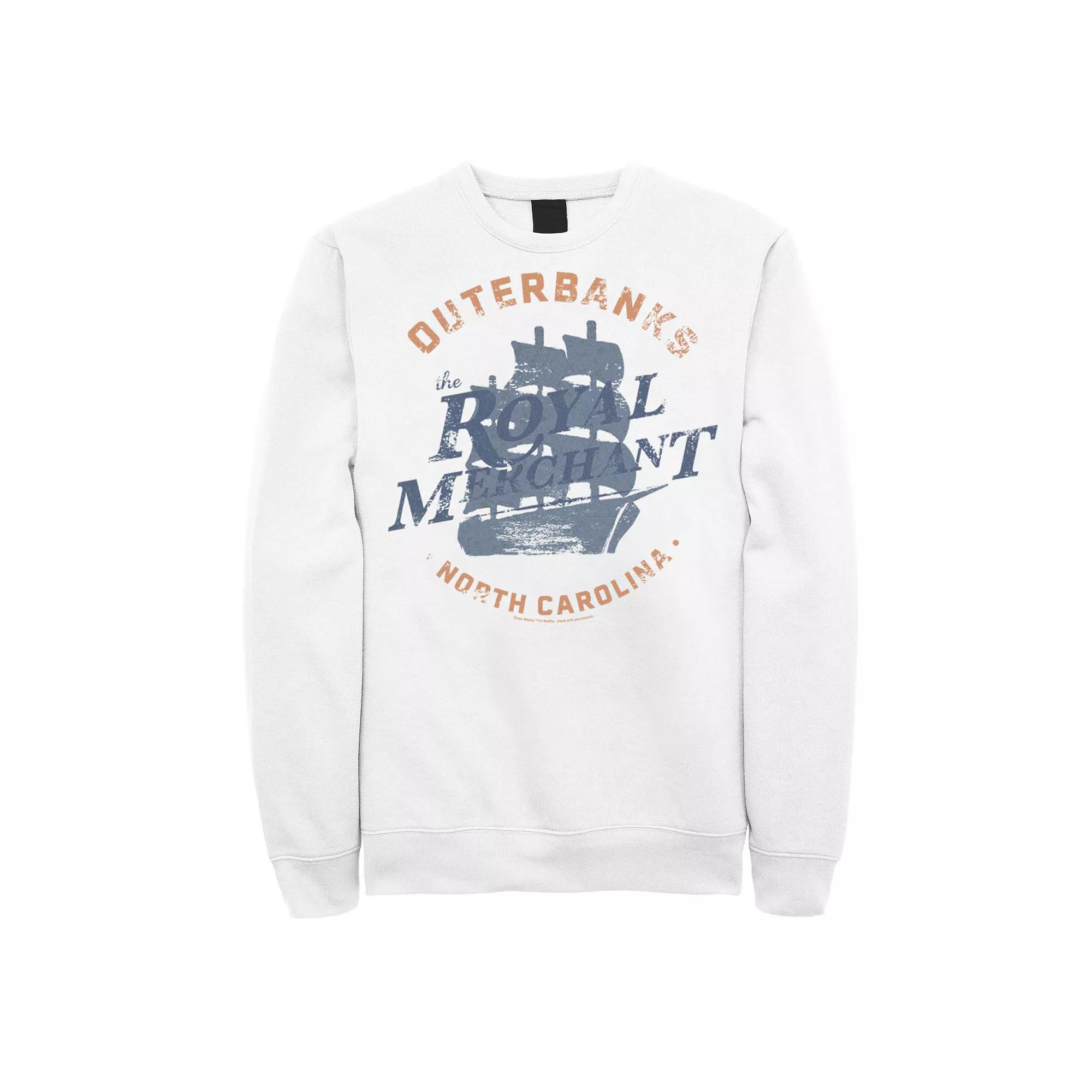Men's Outer Banks The Royal Merchant Logo Sweatshirt, Size: XL, White Product Image