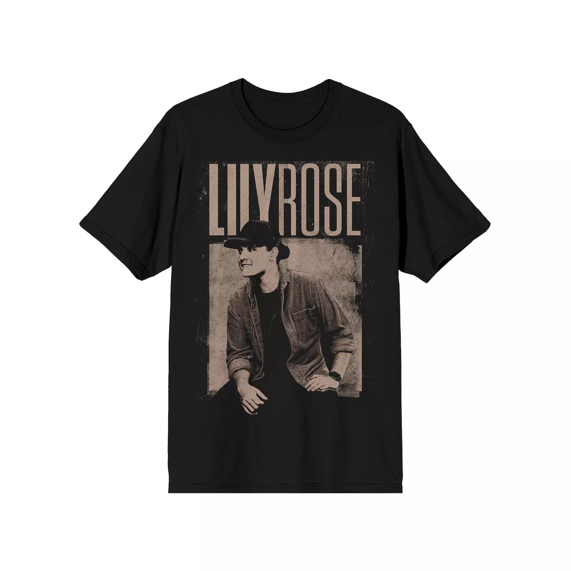 Men's Lily Rose Monochrome Photo Short Sleeve Graphic T-Shirt,  Product Image