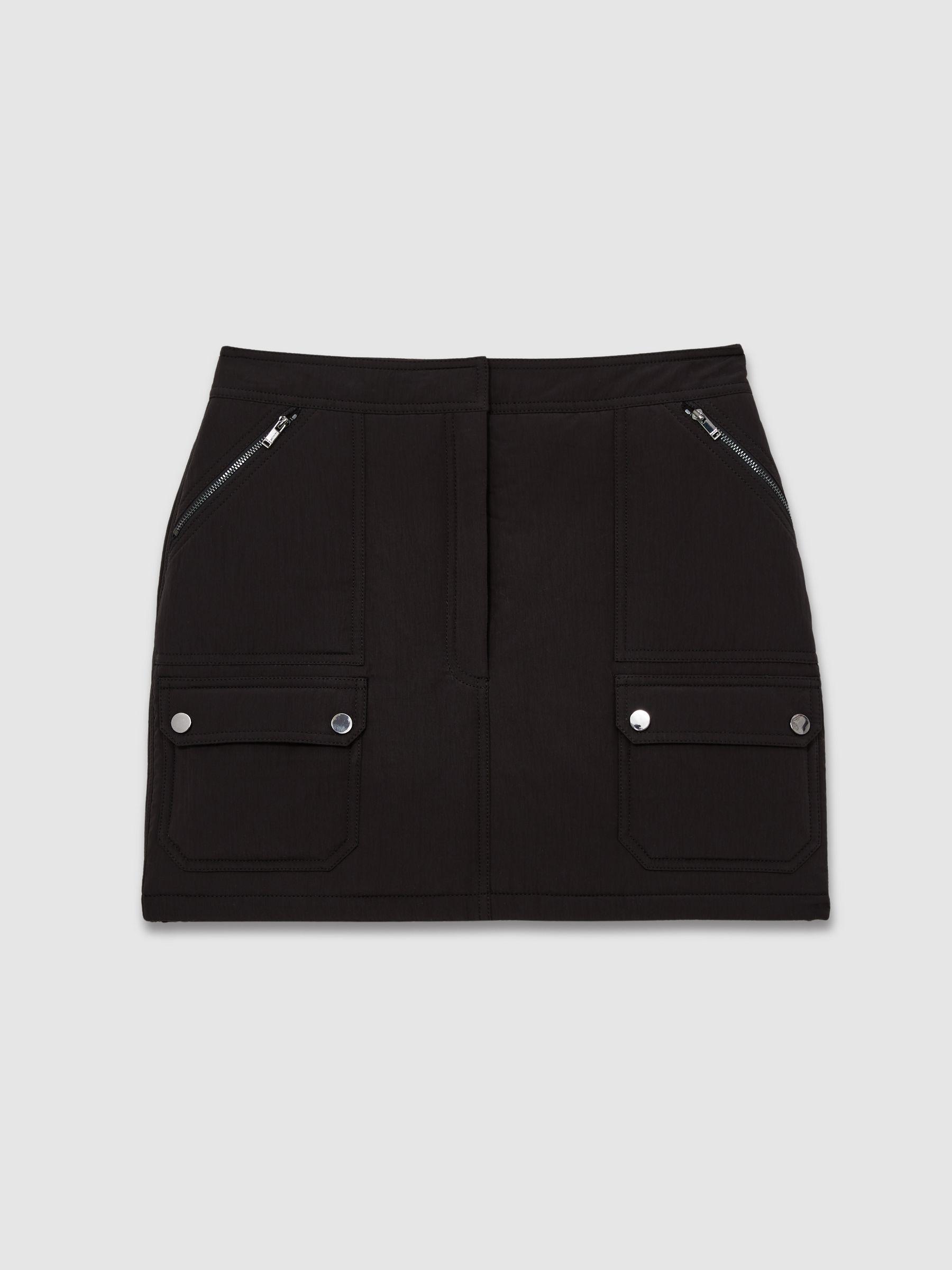 Quilted Mini Skirt in Black Product Image