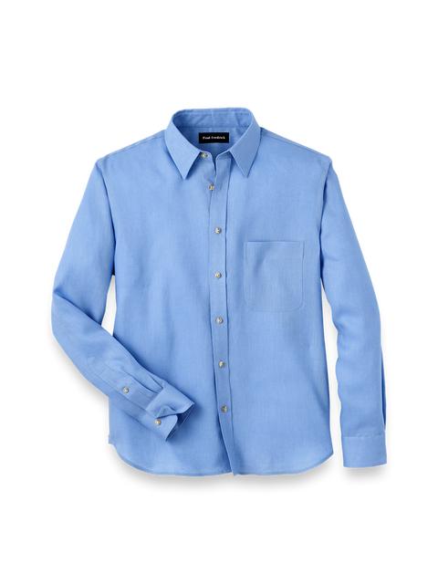 Linen Solid Casual Shirt - Light Blue Product Image