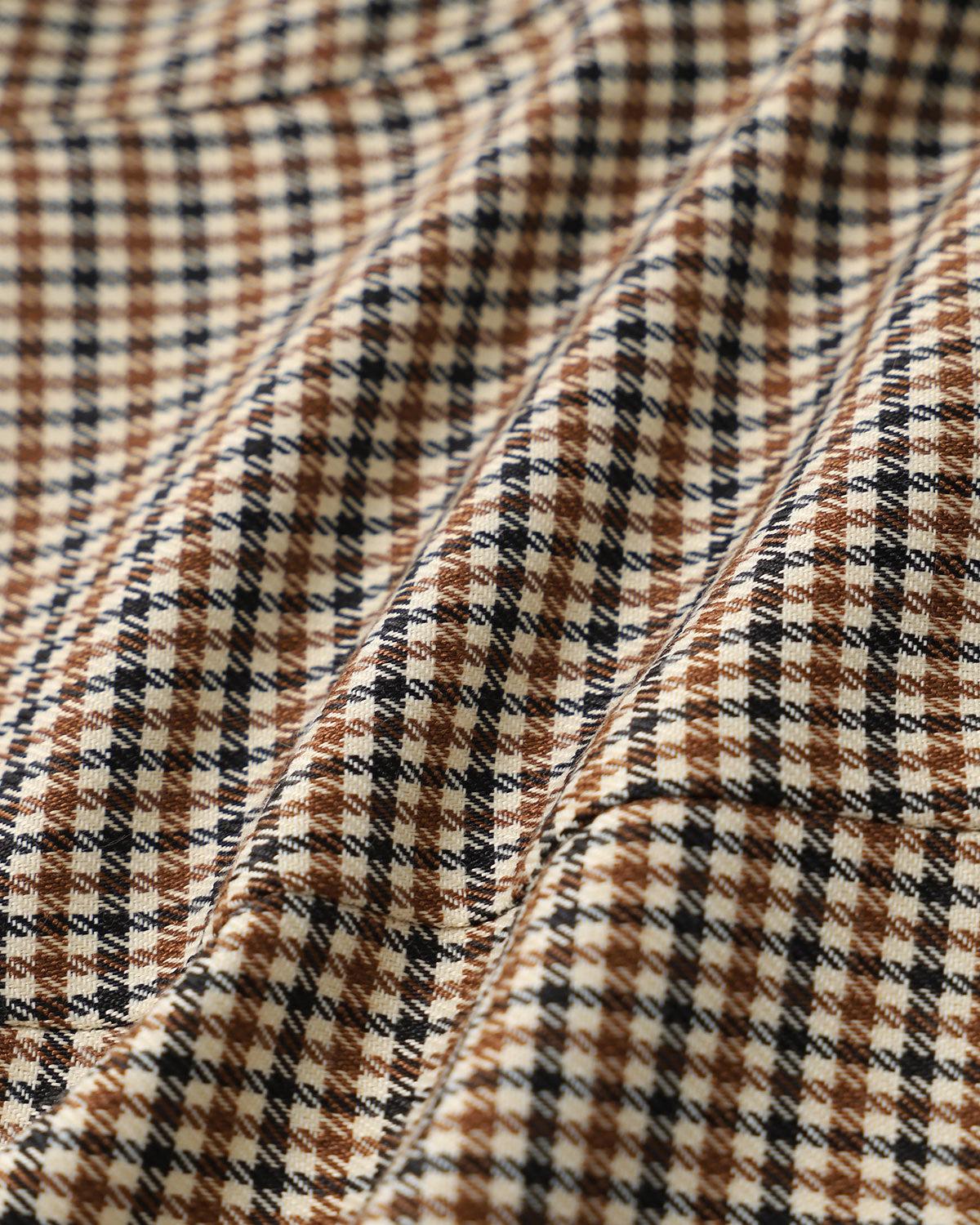 Brown Plaid Button Slip Mini Dress Product Image