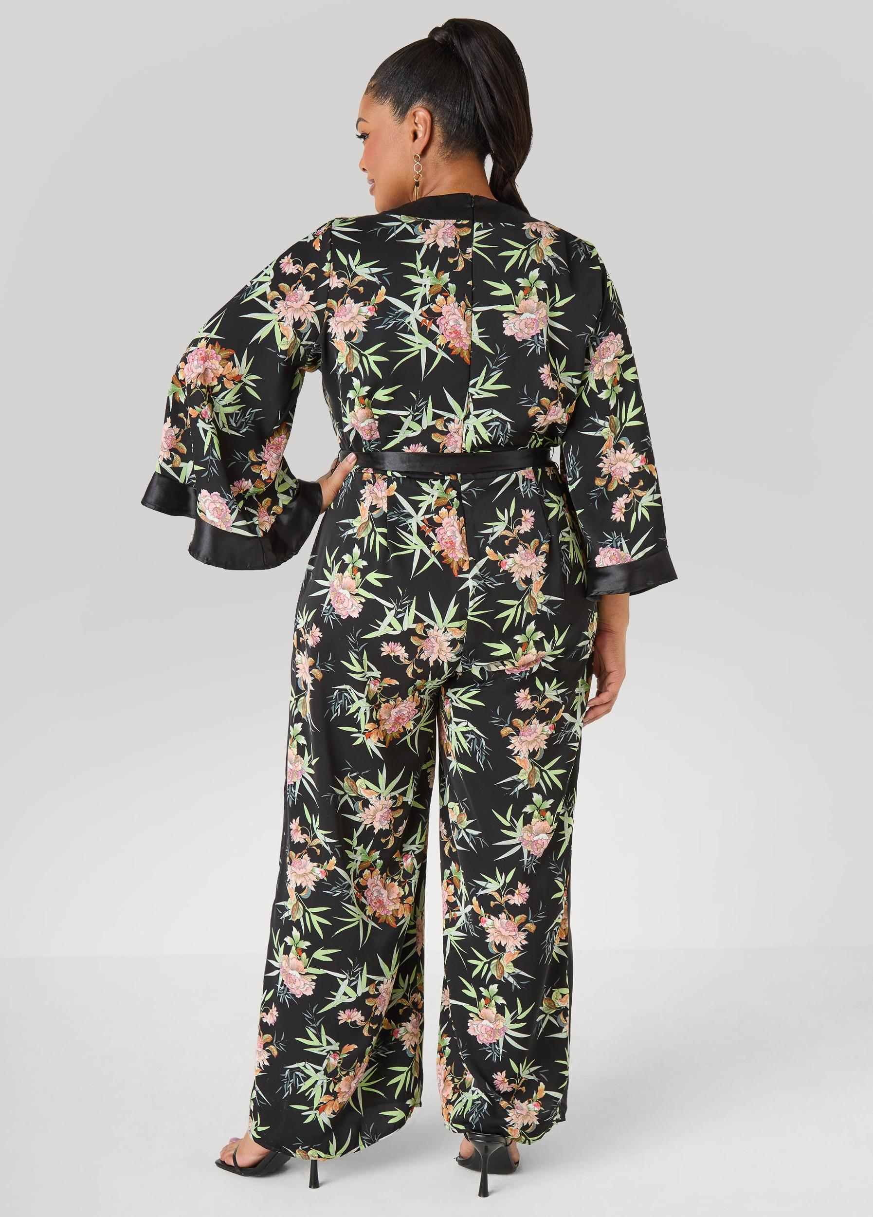 Floral Faux Wrap Jumpsuit Product Image