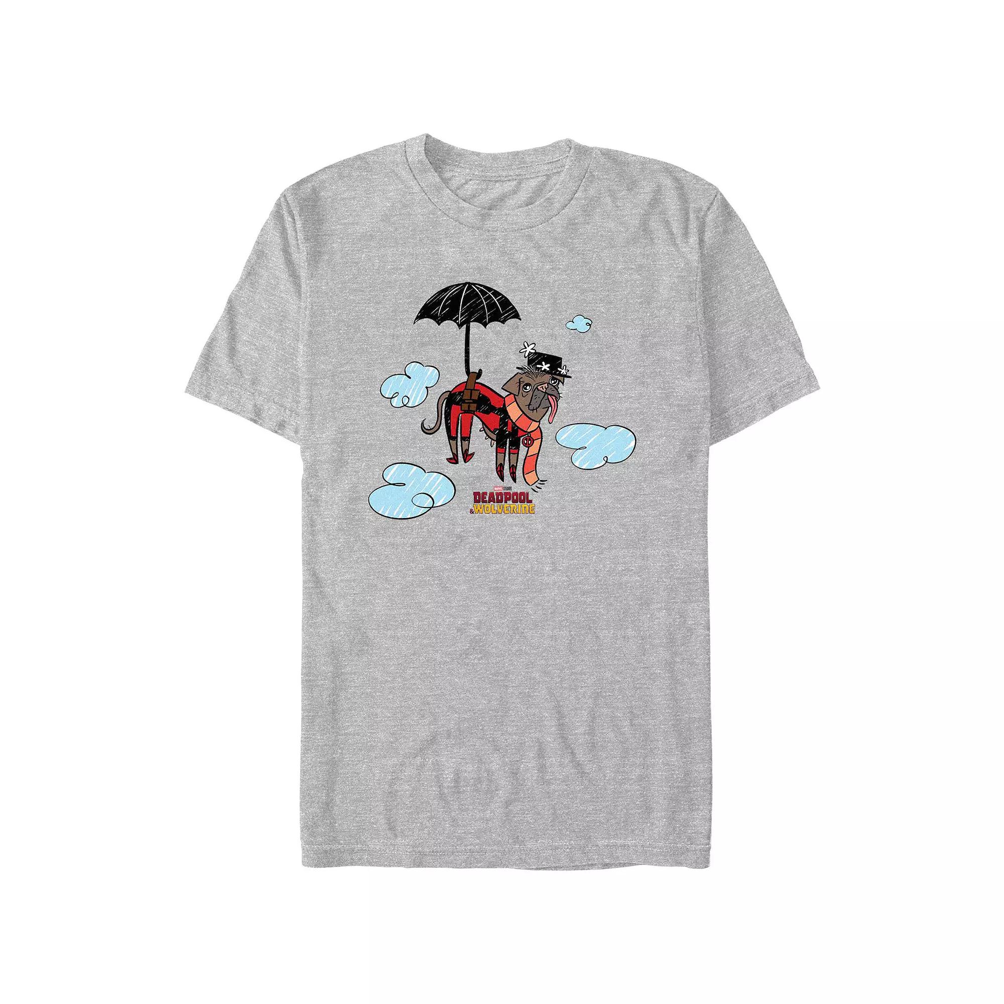 Men's Deadpool And Wolverine Dogpool Mary Poppins Parody Graphic Tee,  Product Image