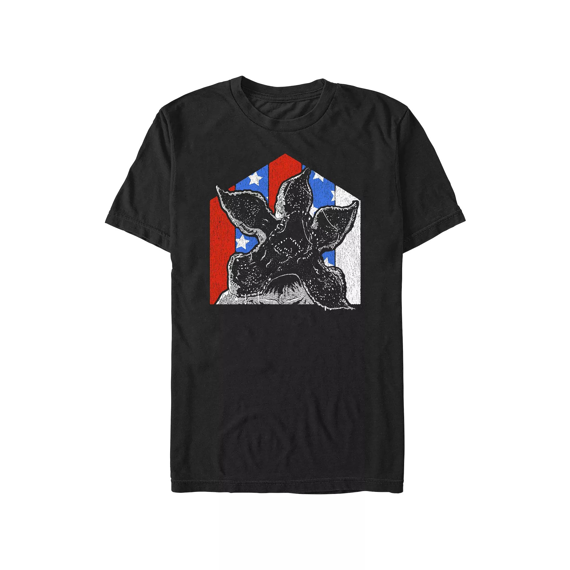 Men's Stranger Things Red White And Blue Demogorgon Graphic Tee,  Product Image