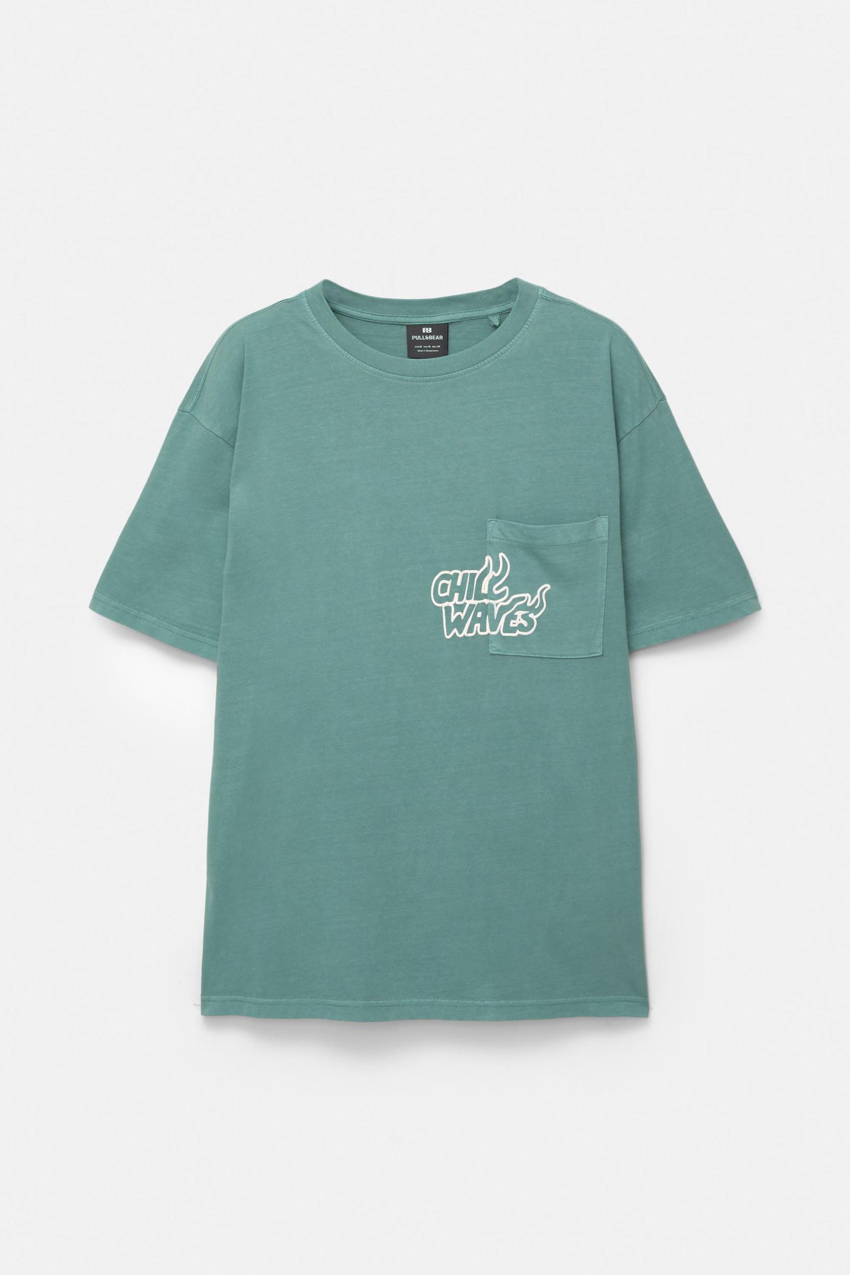 Green pocket T-shirt Product Image