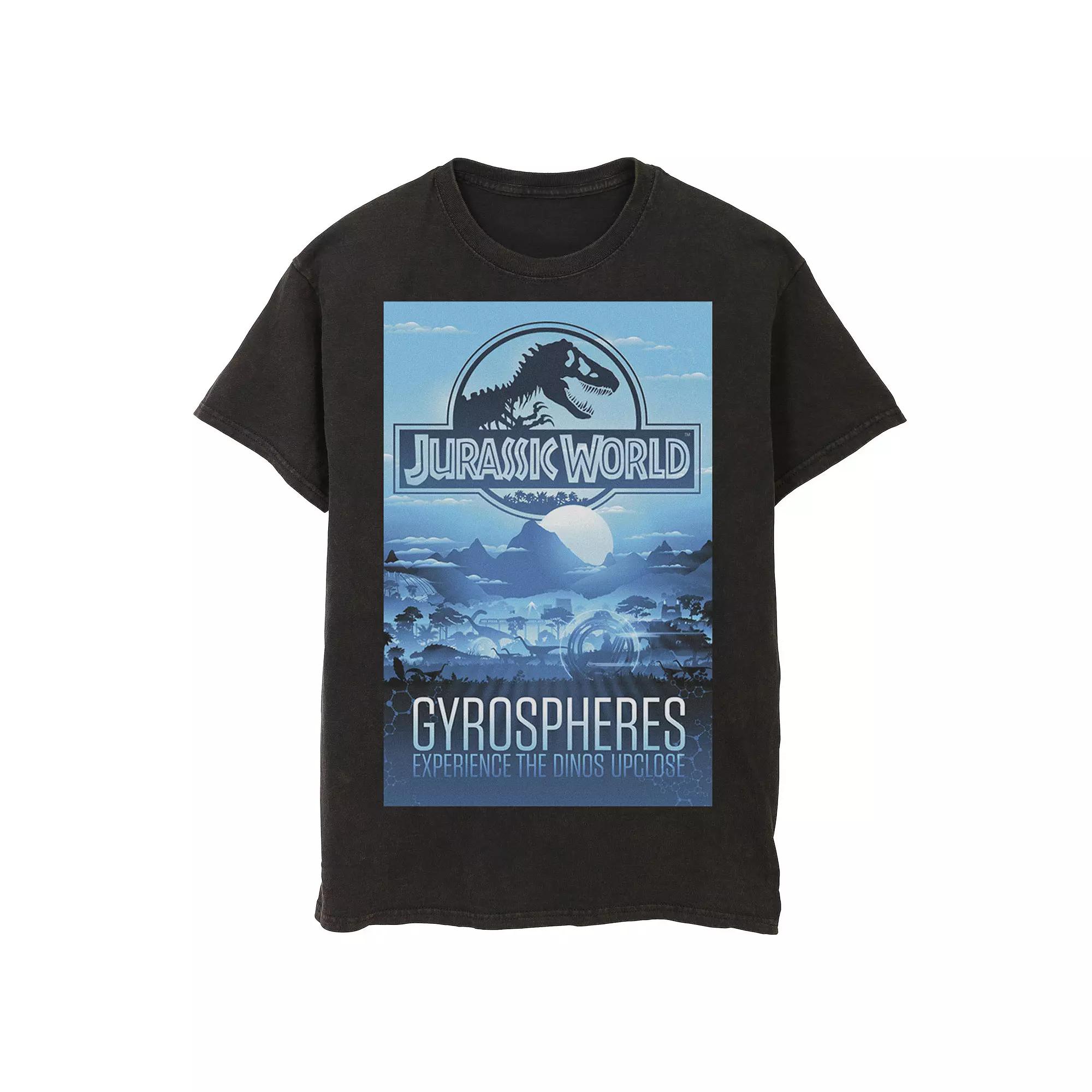 Men's Jurassic World Gyrospheres Tour Park Poster Graphic Tee,  Product Image