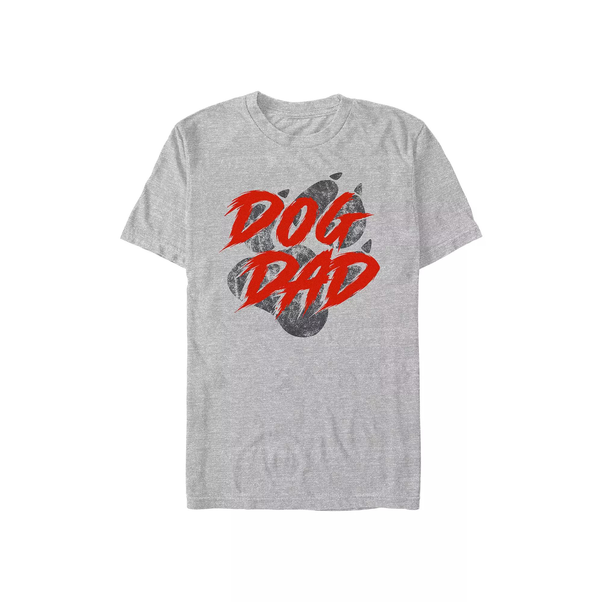 Men's Dog Dad Paw Print Graphic Tee,  Product Image