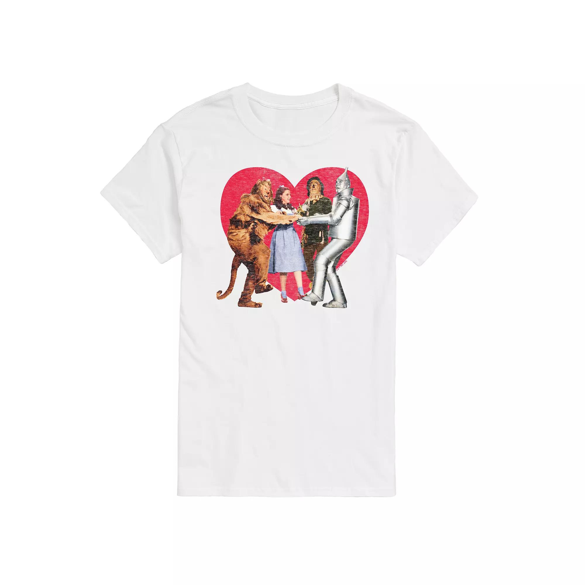 Men's Wizard Of Oz Group Photo Heart Graphic Tee,  Product Image