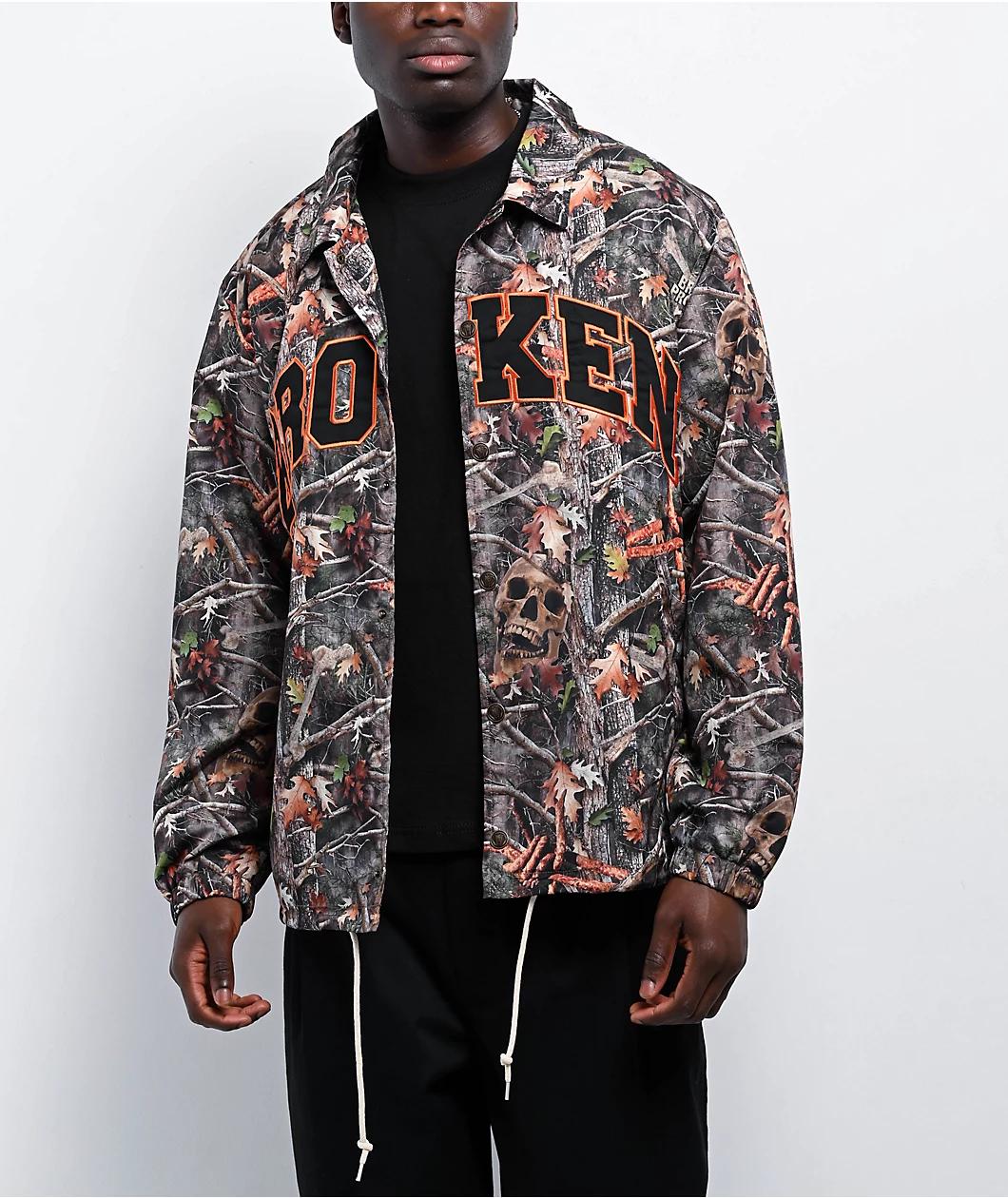 Broken Promises Haunted Woods Camo Coaches Jacket Product Image