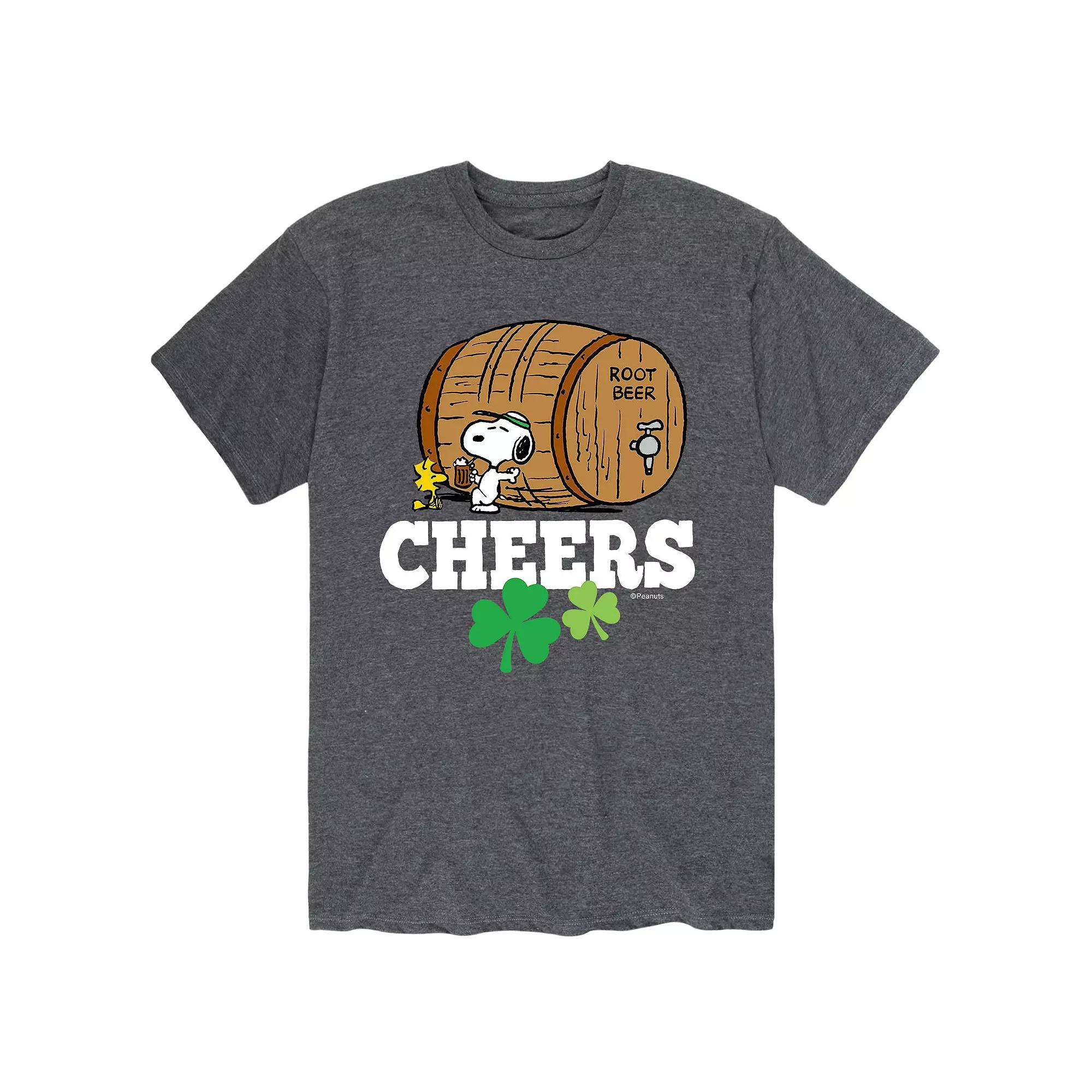 Men's Peanuts Snoopy St. Patrick's Day "Cheers" Root Beer Tee,  Product Image