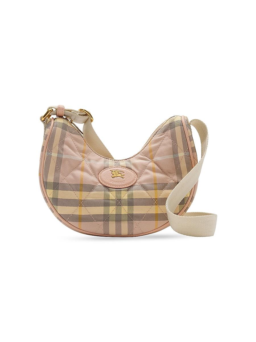 Womens Check Horseshoe Crossbody Bag Product Image