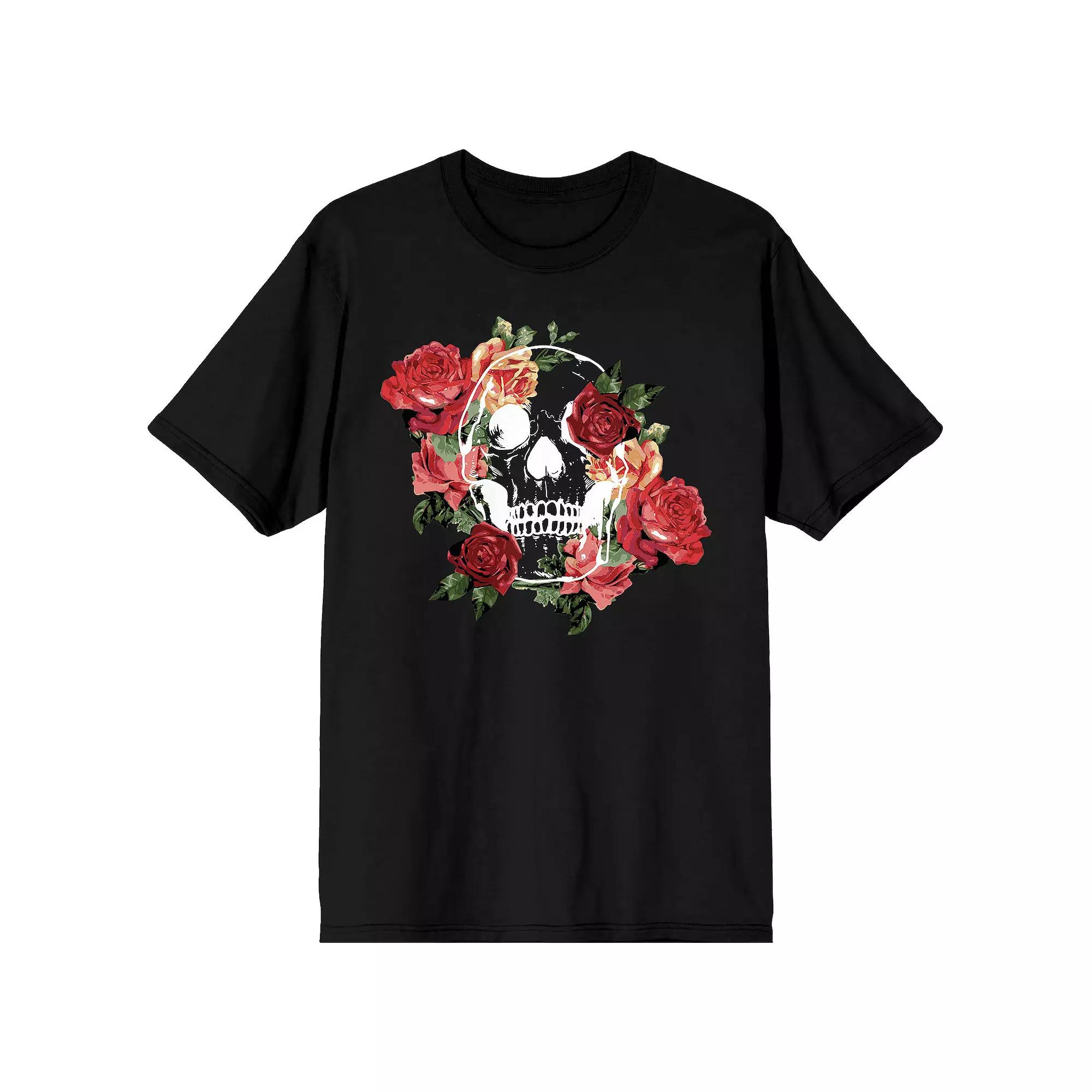 Men's Natural World Skull And Rose Tee,  Product Image
