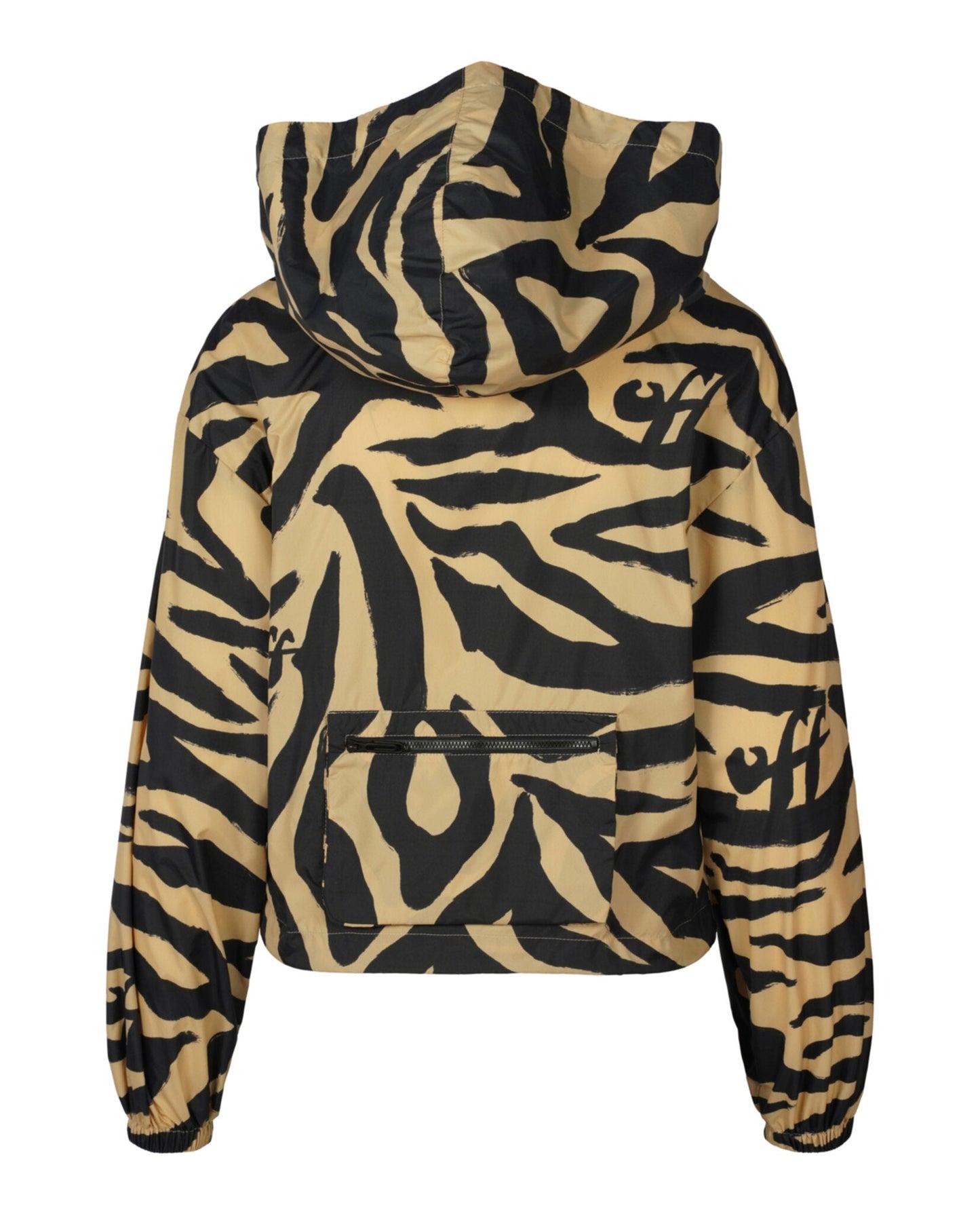 Off-White Zebra-Print Hooded Jacket Product Image