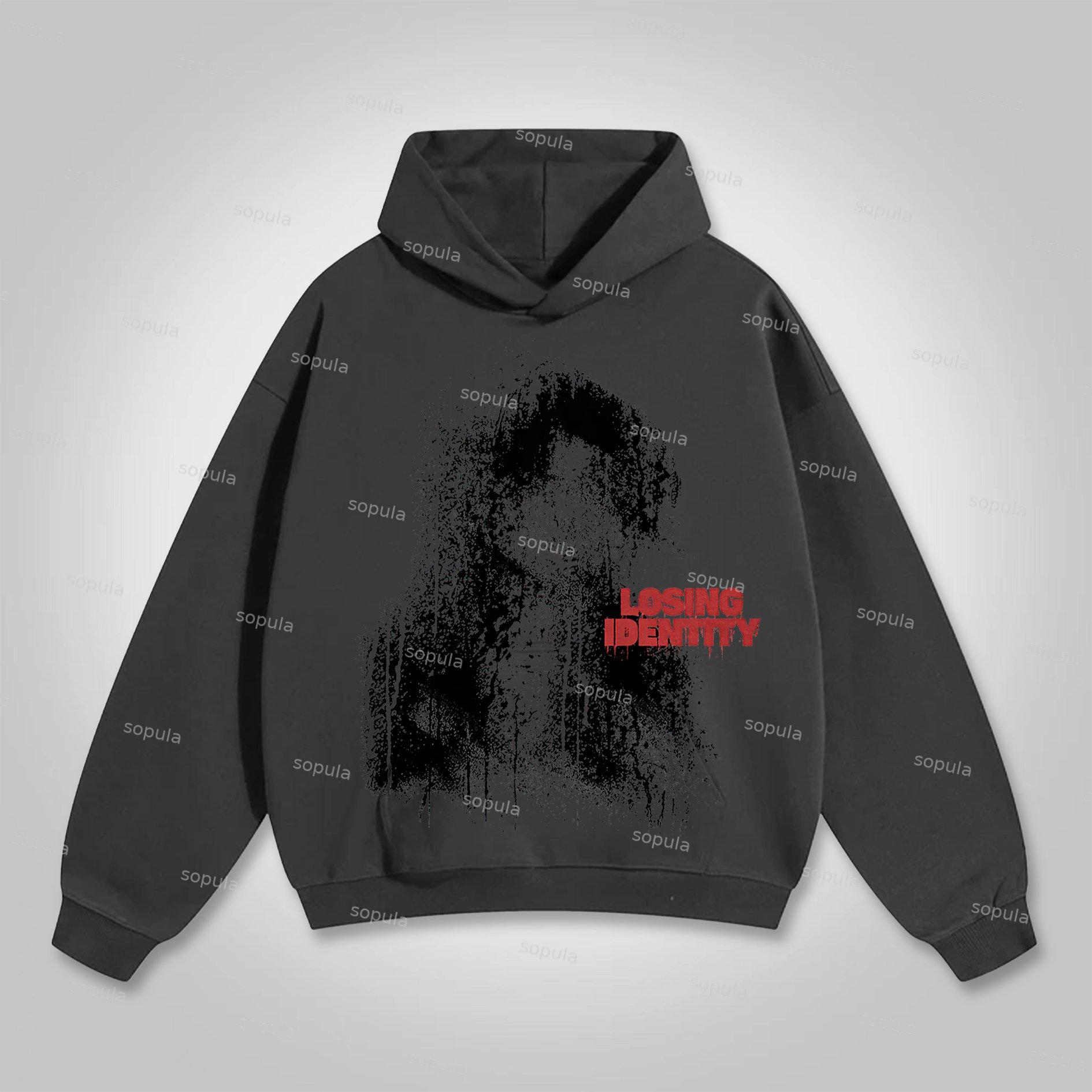 Sopula Vintage Loose Lip Fashion Graphic Hoodie Product Image