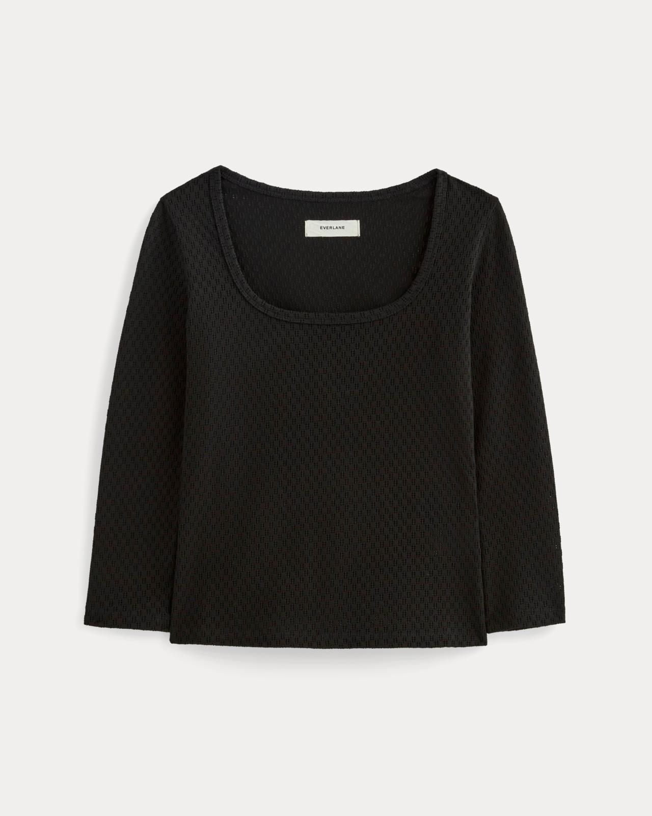 Womens Pointelle Scoop-Neck Top T-Shirt by Everlane Product Image