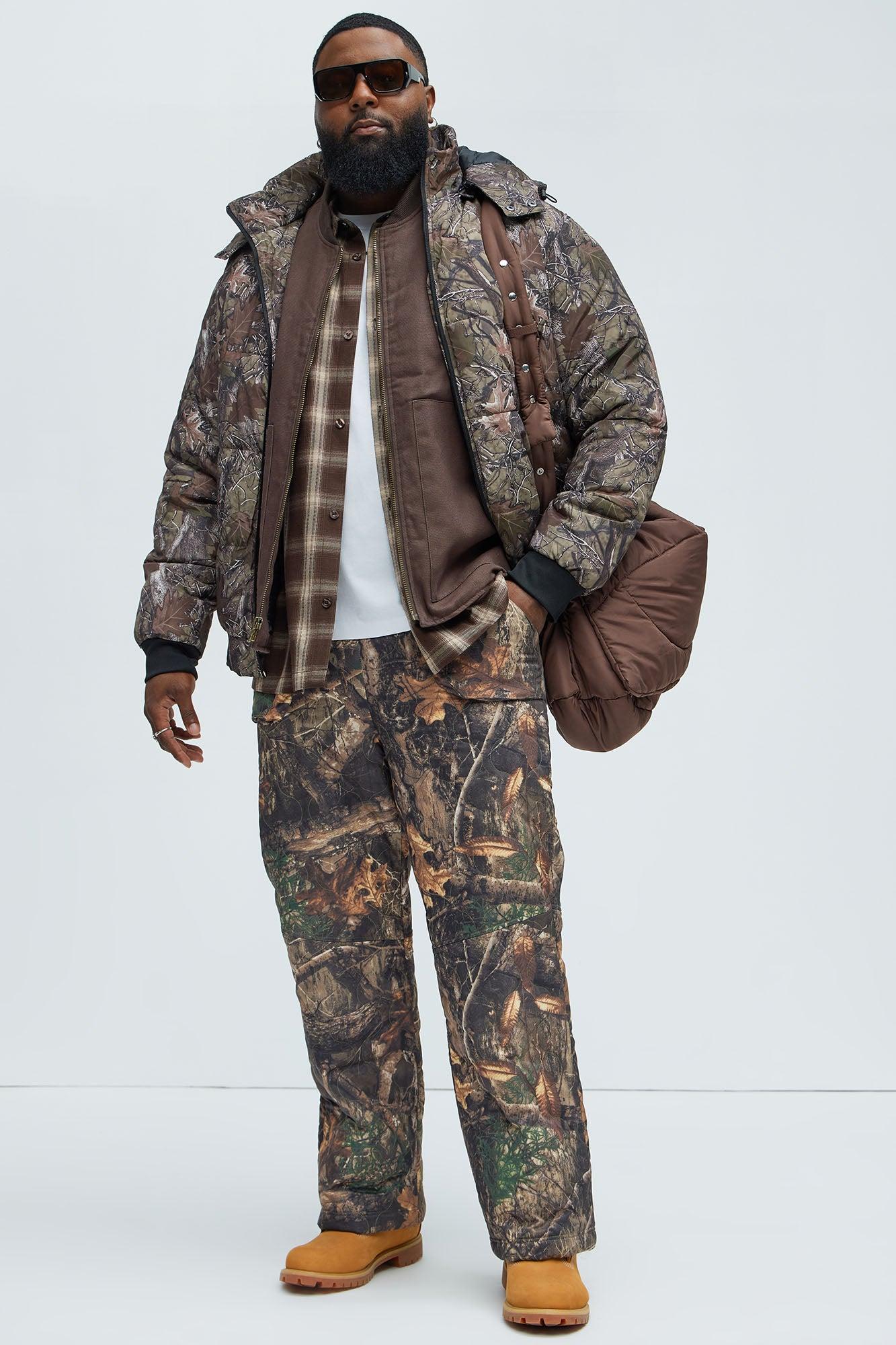 Out Of Here Straight Quilted Pants - Camouflage Product Image