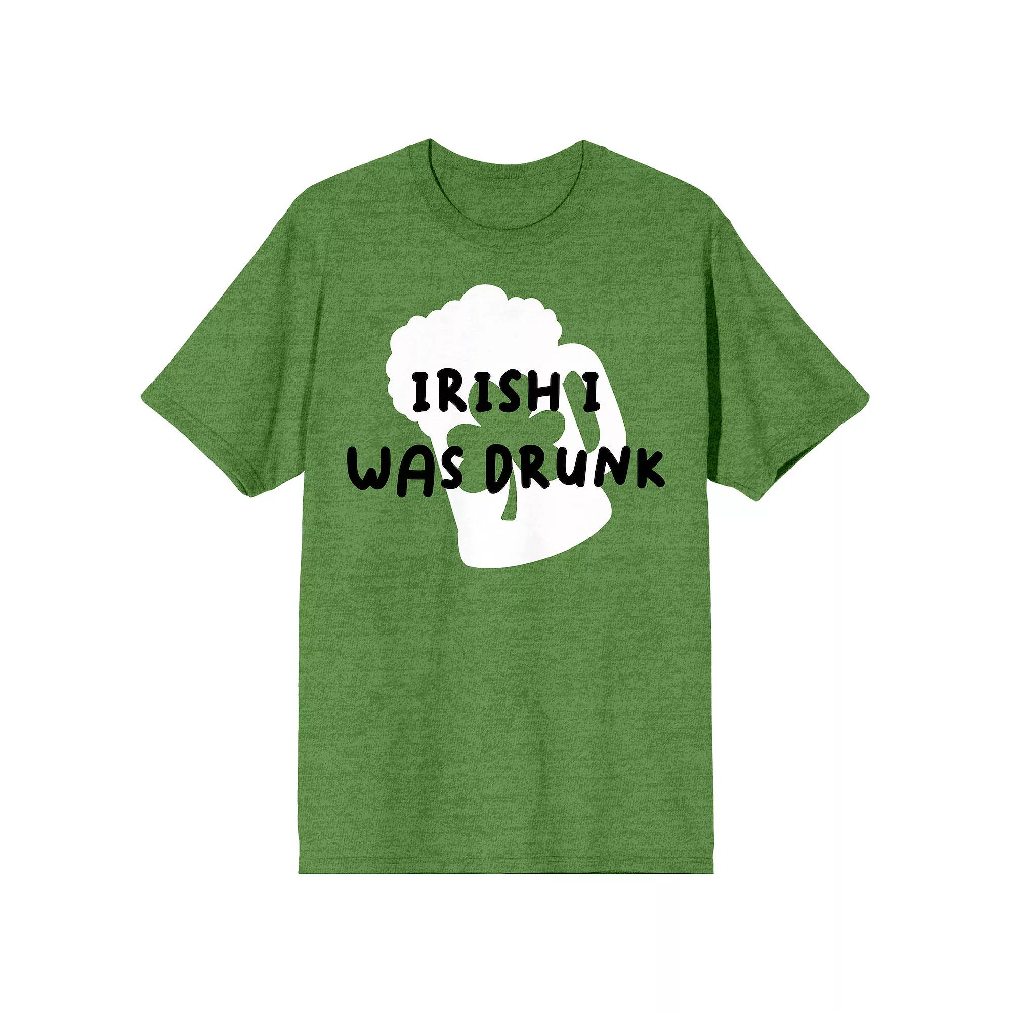 Men's St. Pats Irish I Was Drunk Tee, Size: XL, Green Product Image