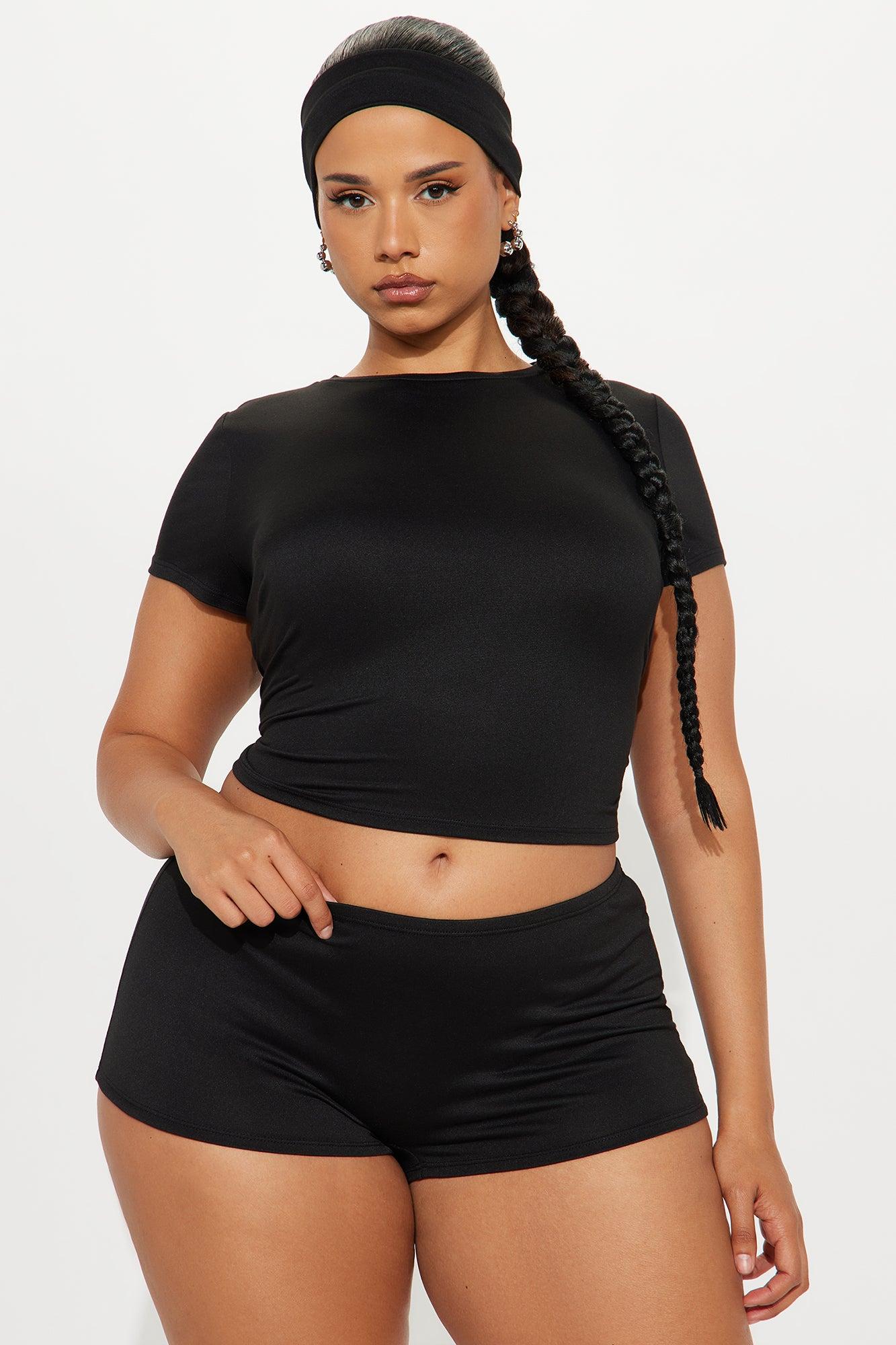 Trinity 3 Piece Short Set - Black Product Image