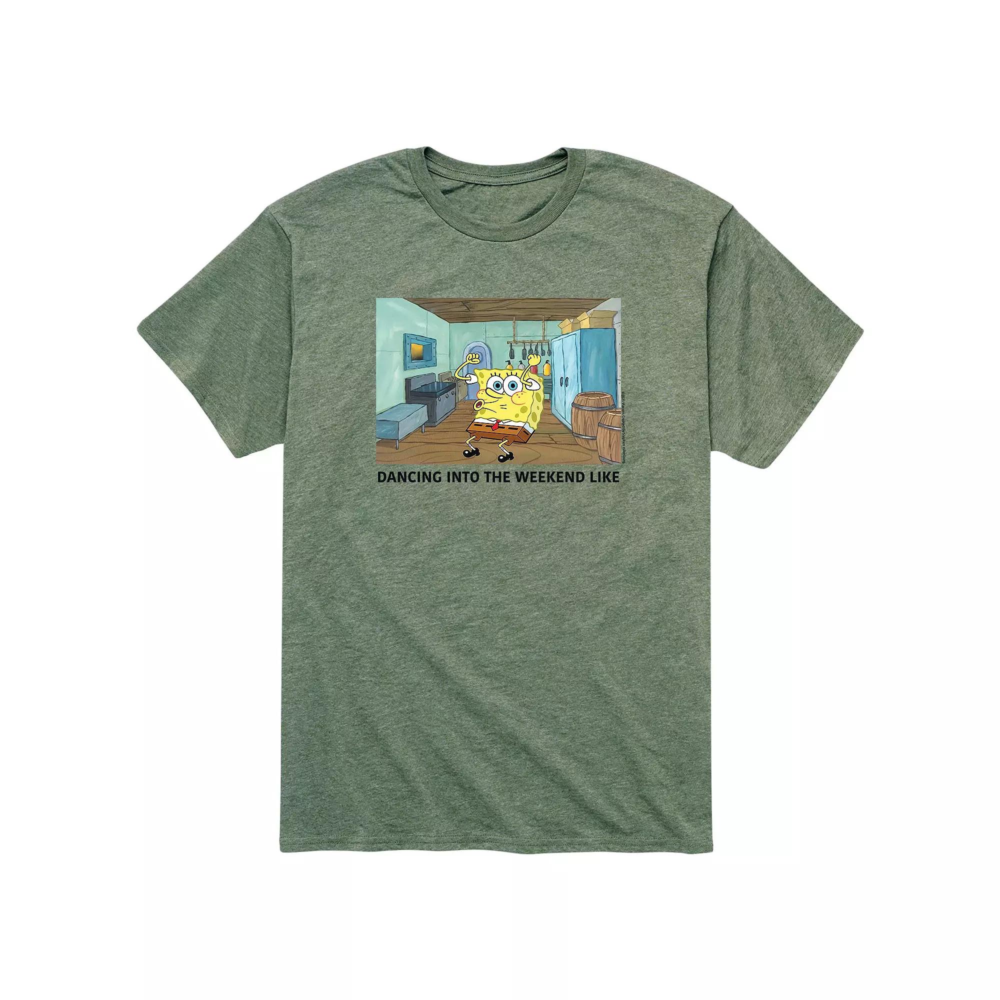 Men's SpongeBob Walking Weekend Tee,  Product Image