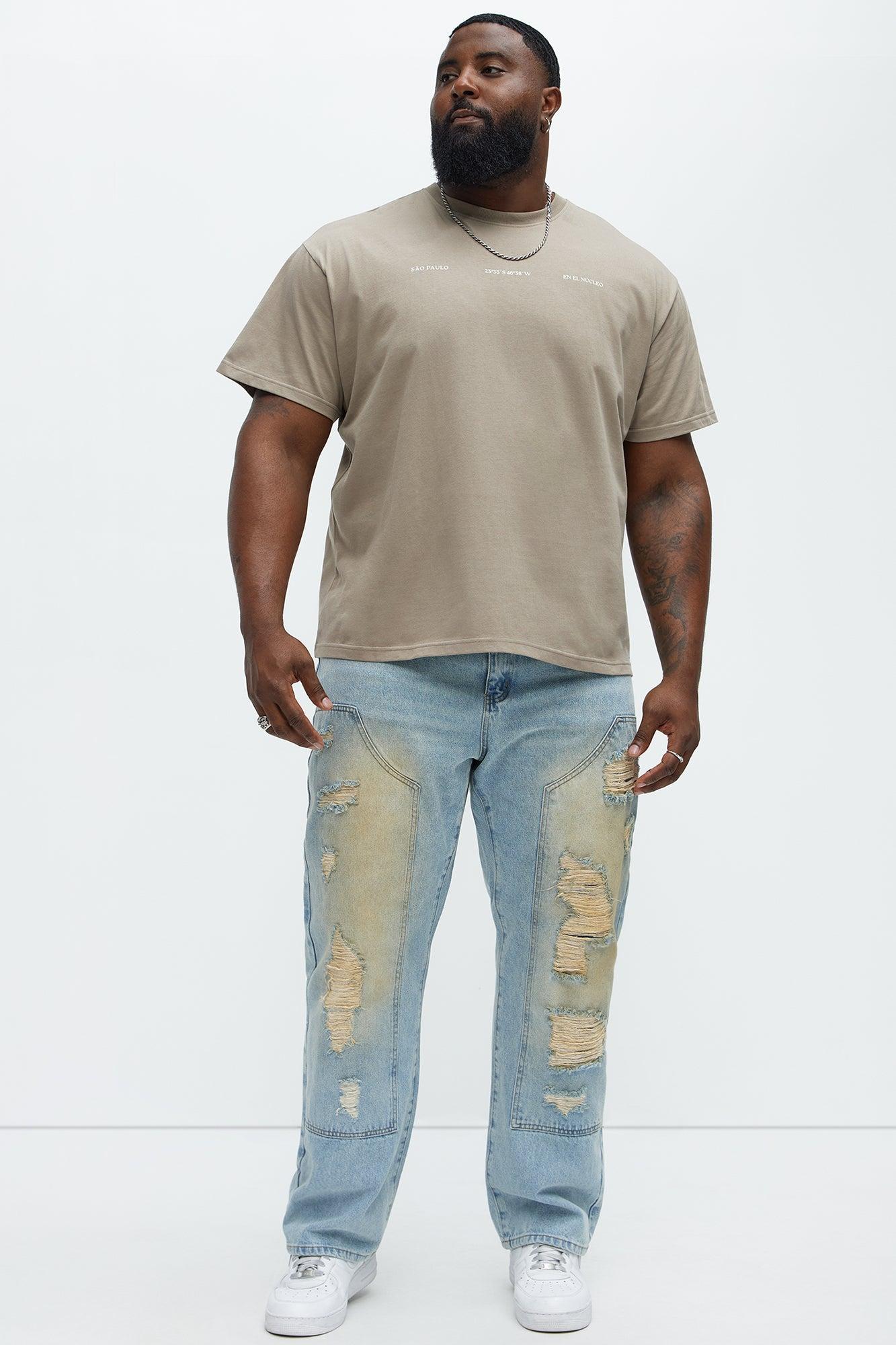 Sao Paulo Oversized Short Sleeve Tee - Taupe Product Image
