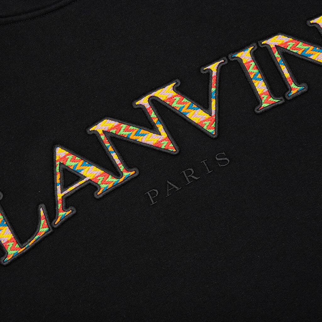 Fleece Eusebio Hoodie Curb Long - Black Orange Male Product Image