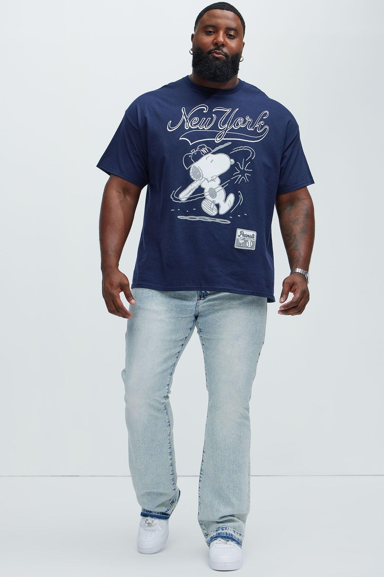 Peanuts NYC Baseball Short Sleeve Tee - Navy Product Image