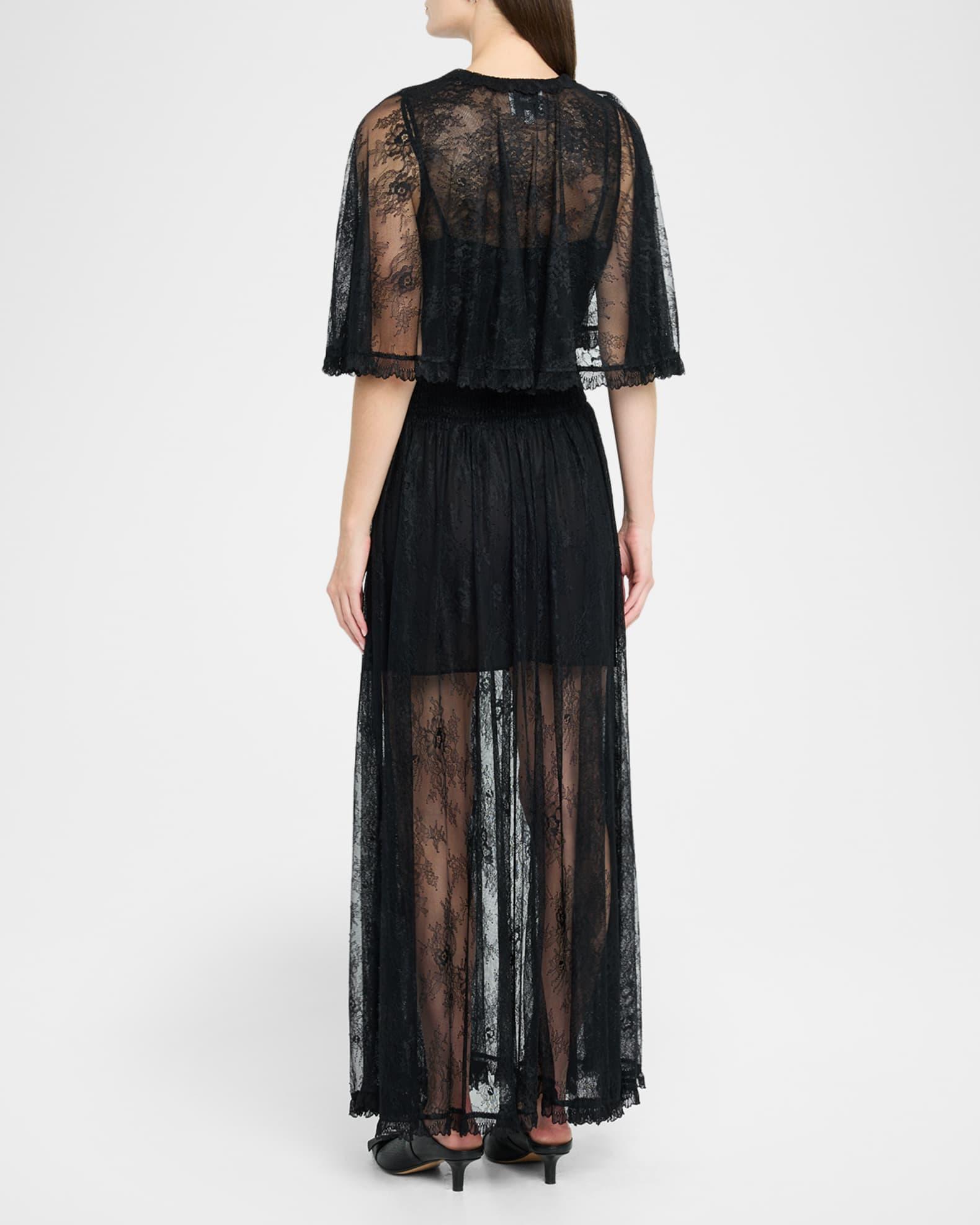 Tissy Lace Cape Gown Product Image