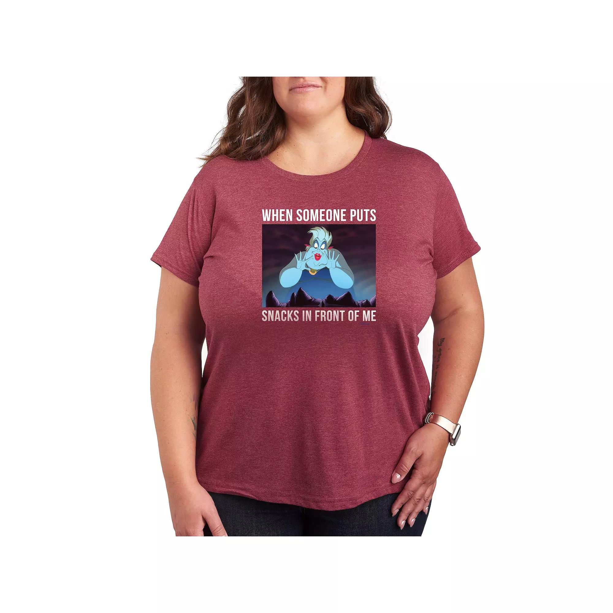 Disney's The Little Mermaid Ursula Plus Snacks Graphic Tee, Women's,  Product Image