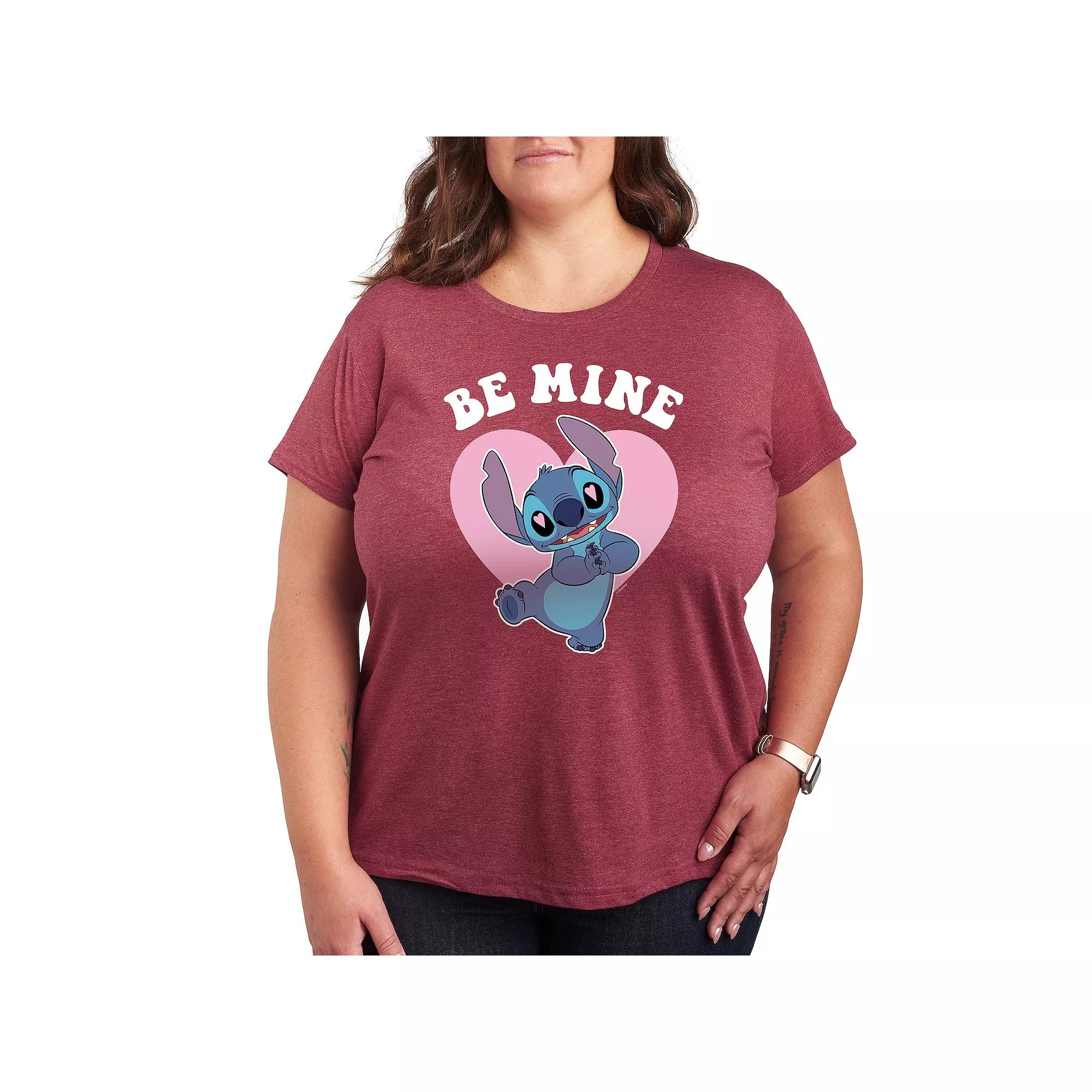 Disney's Lilo & Stitch Plus Be Mine Graphic Tee, Women's,  Product Image